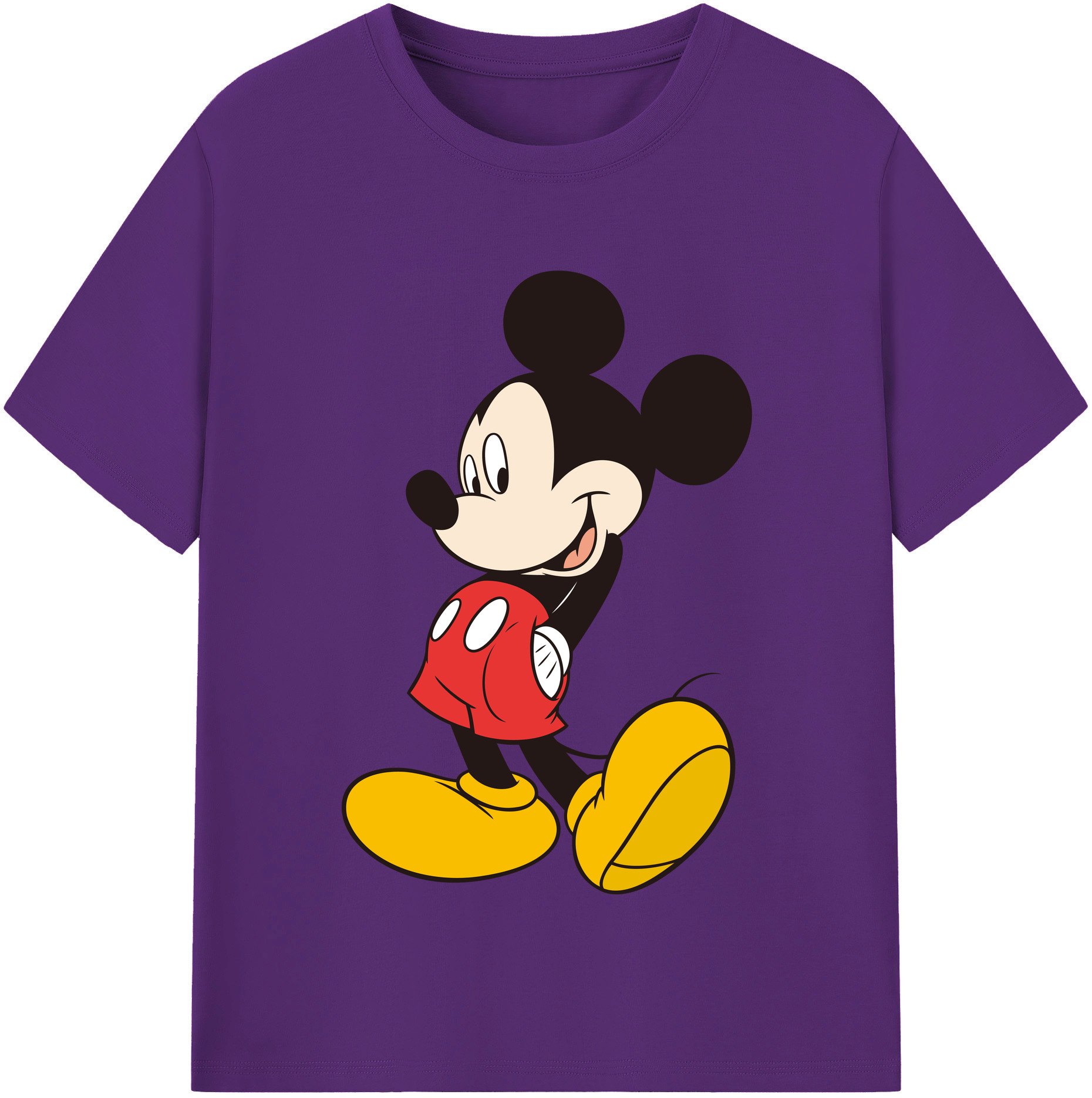（画像用） ミッキーマウス Mickey Mouse 綿100％半袖Tシャツ（フロントプリント）