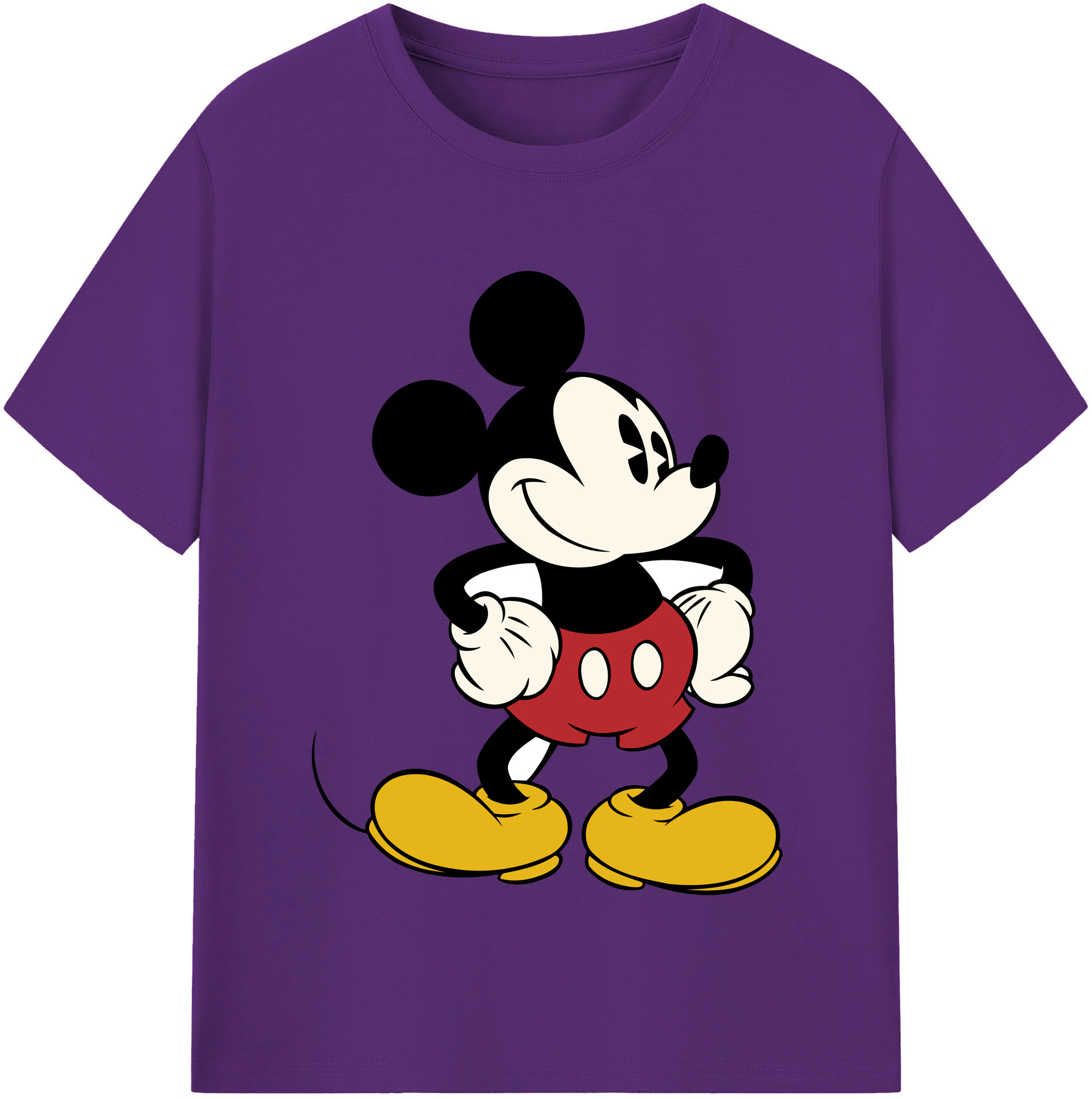 （画像用） ミッキーマウス Mickey Mouse 綿100％半袖Tシャツ（フロントプリント）