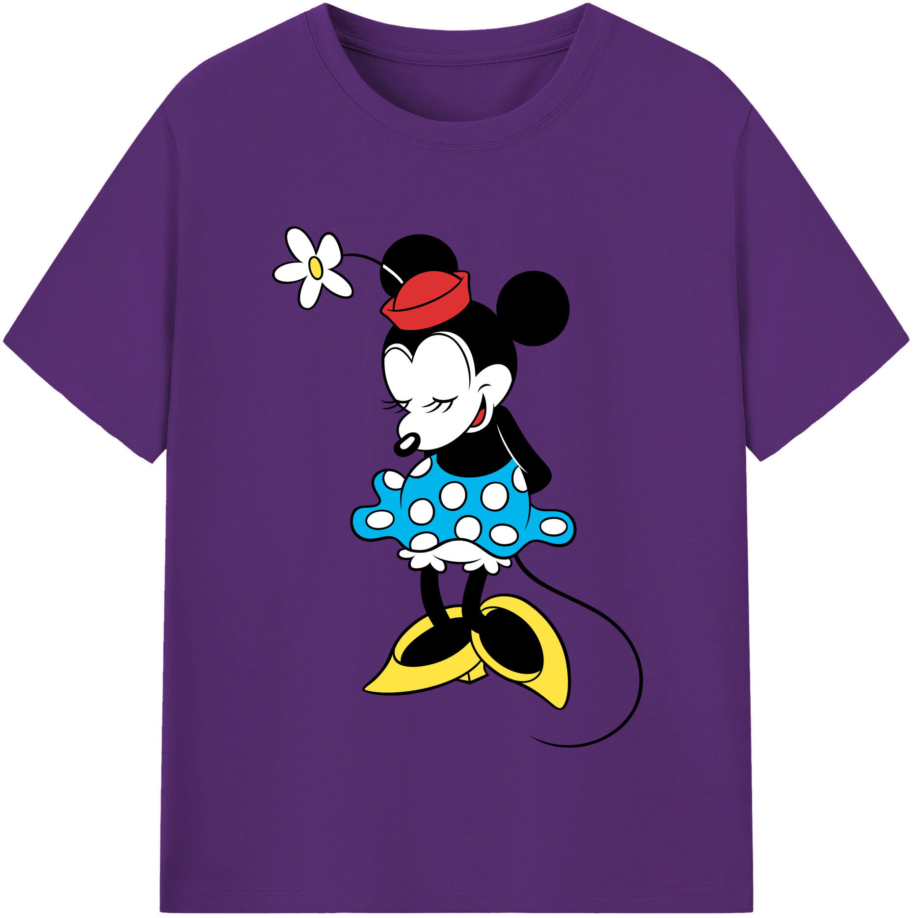 （画像用） ミッキーマウス Mickey Mouse 綿100％半袖Tシャツ（フロントプリント）