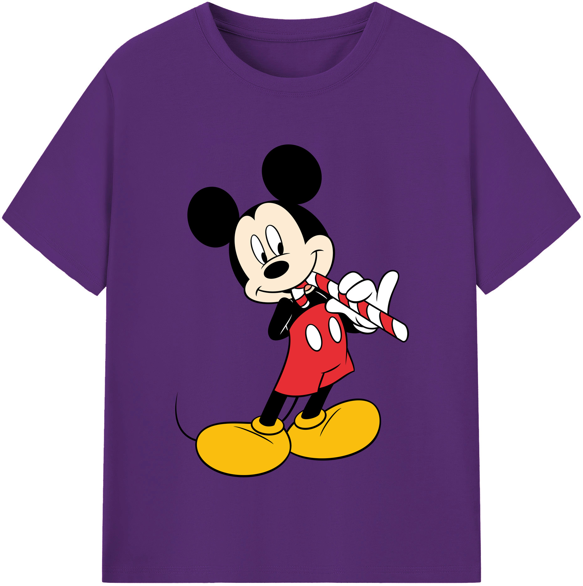 （画像用） ミッキーマウス Mickey Mouse 綿100％半袖Tシャツ（フロントプリント）