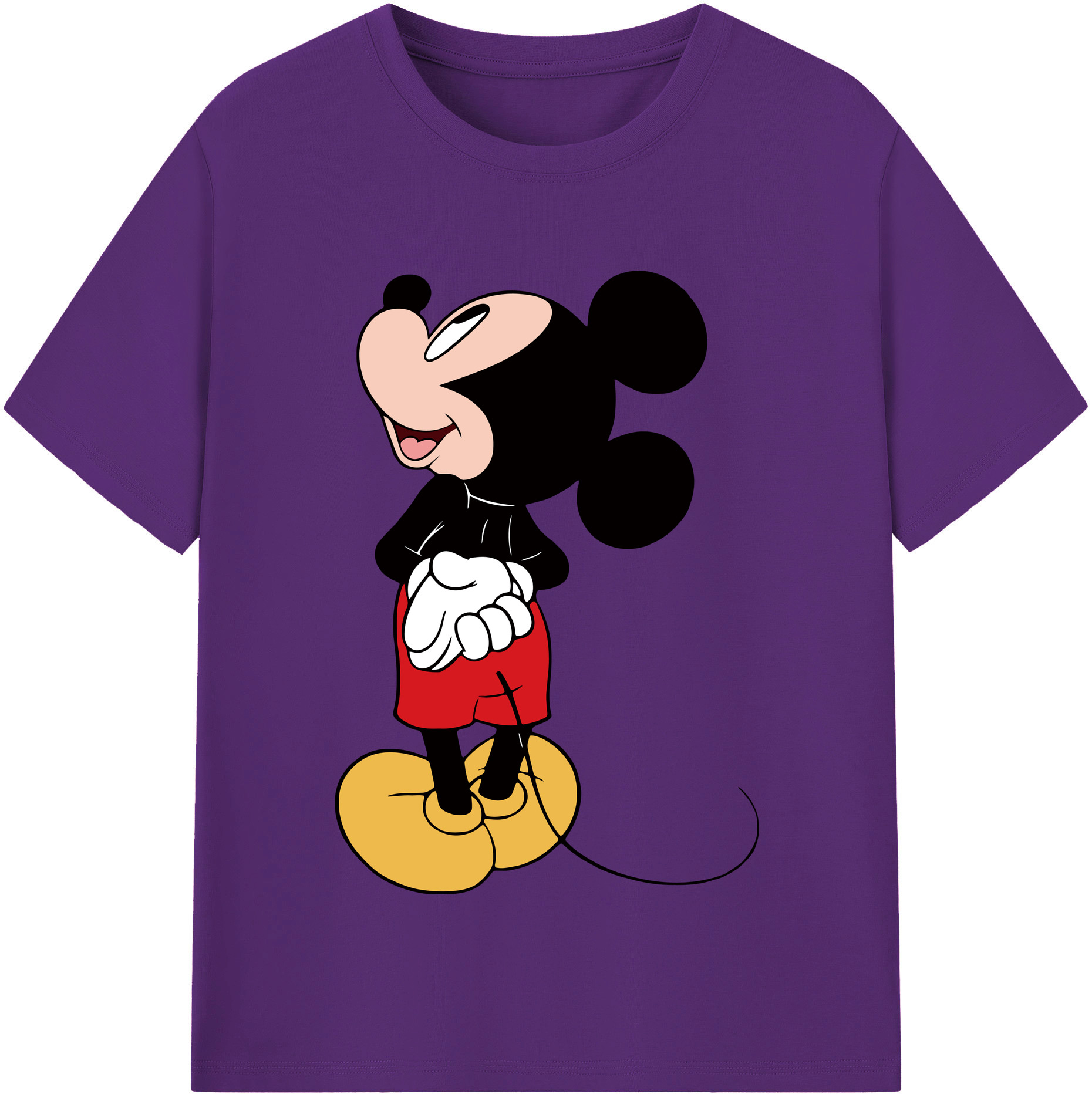 （画像用） ミッキーマウス Mickey Mouse 綿100％半袖Tシャツ（フロントプリント）