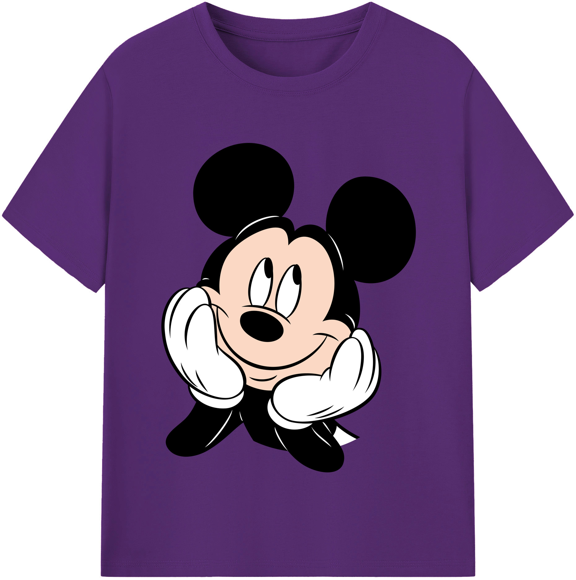 （画像用） ミッキーマウス Mickey Mouse 綿100％半袖Tシャツ（フロントプリント）