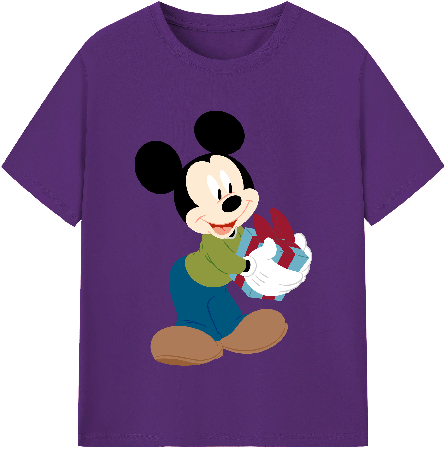 （画像用） ミッキーマウス Mickey Mouse 綿100％半袖Tシャツ（フロントプリント）