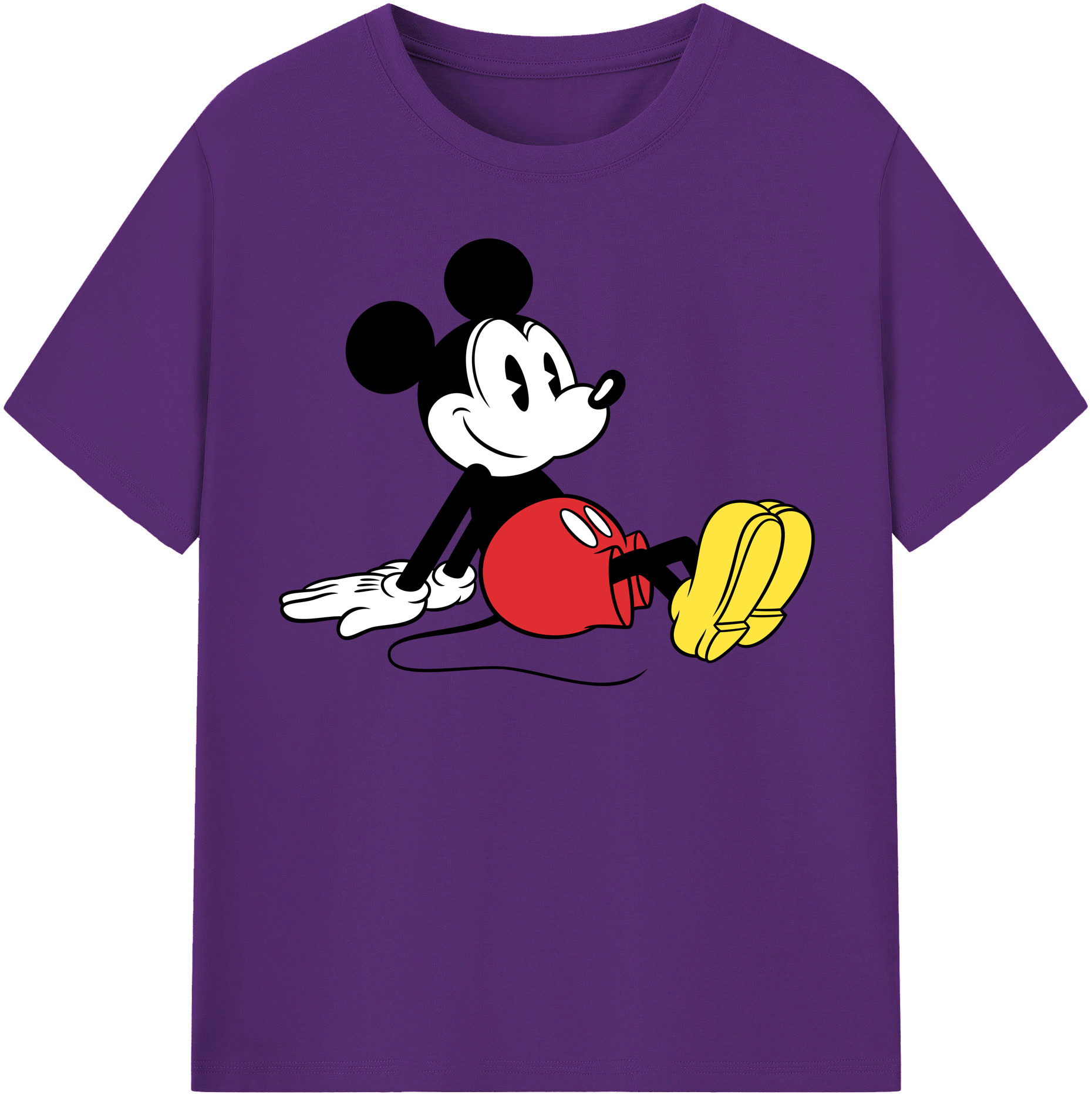 （画像用） ミッキーマウス Mickey Mouse 綿100％半袖Tシャツ（フロントプリント）