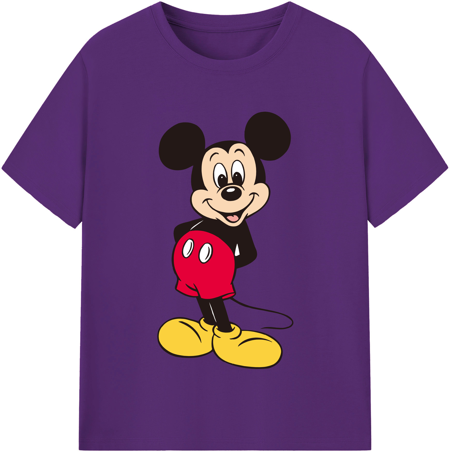 （画像用） ミッキーマウス Mickey Mouse 綿100％半袖Tシャツ（フロントプリント）