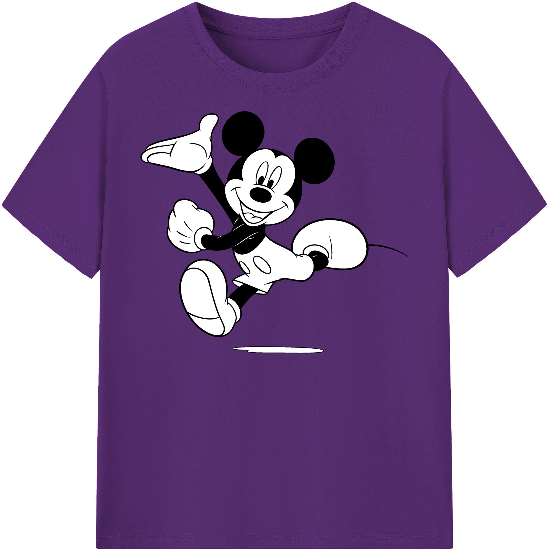 （画像用） ミッキーマウス Mickey Mouse 綿100％半袖Tシャツ（フロントプリント）