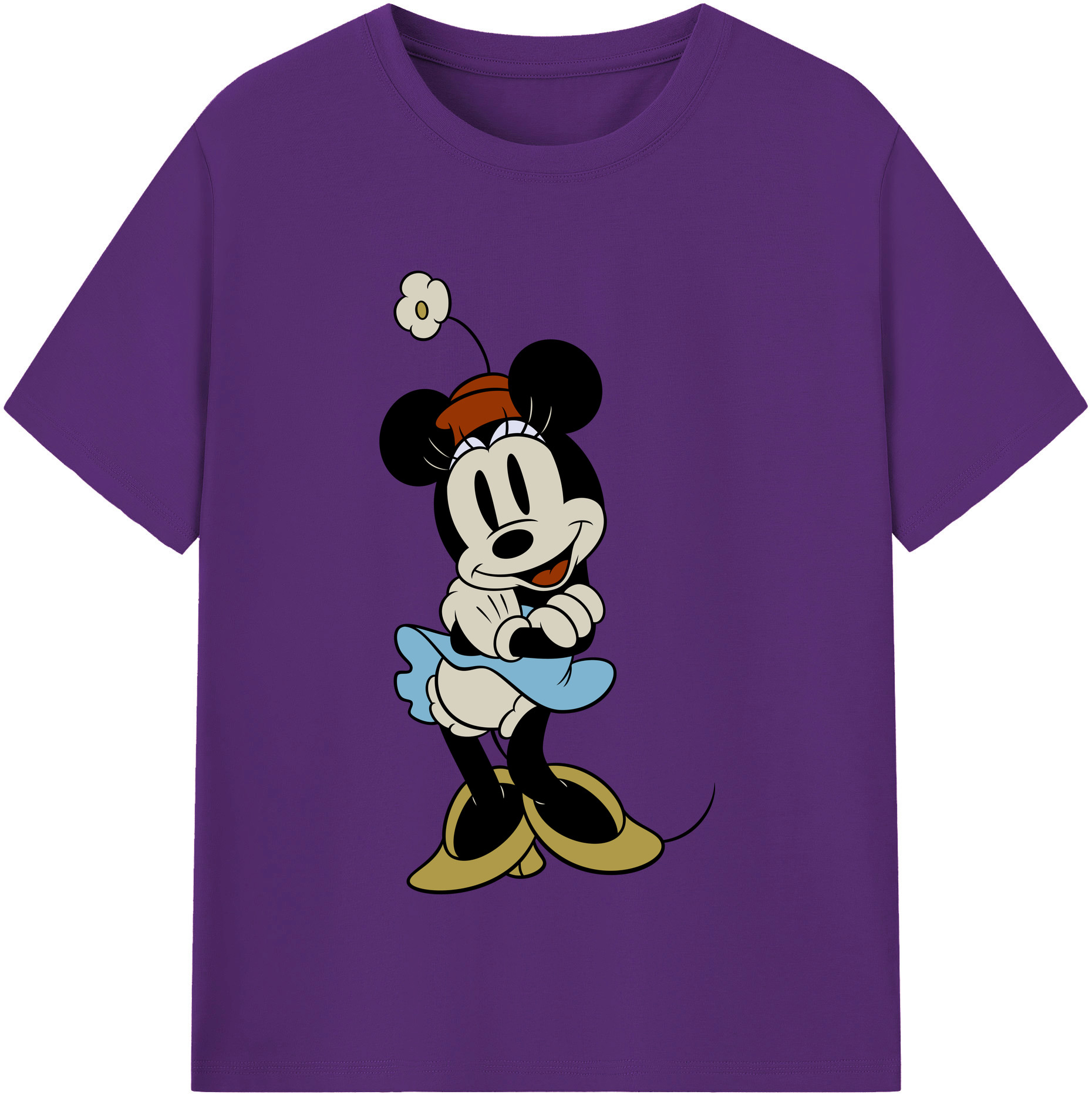 （画像用） ミッキーマウス Mickey Mouse 綿100％半袖Tシャツ（フロントプリント）