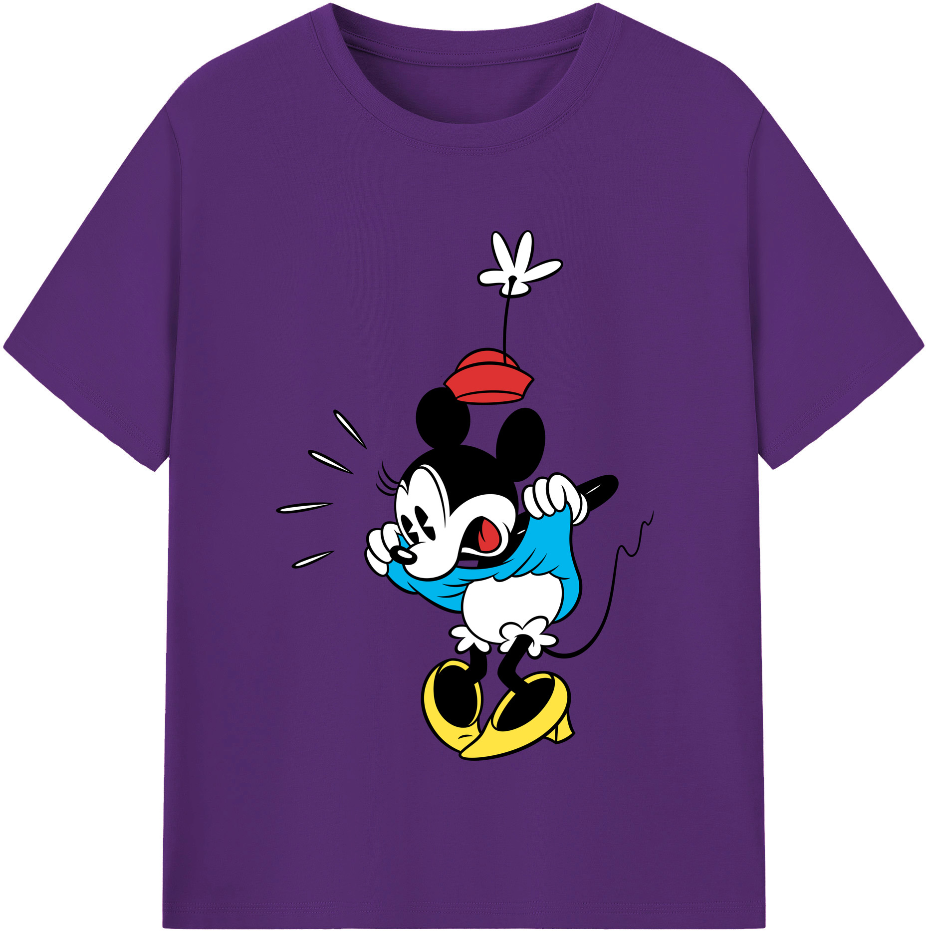 （画像用） ミッキーマウス Mickey Mouse 綿100％半袖Tシャツ（フロントプリント）