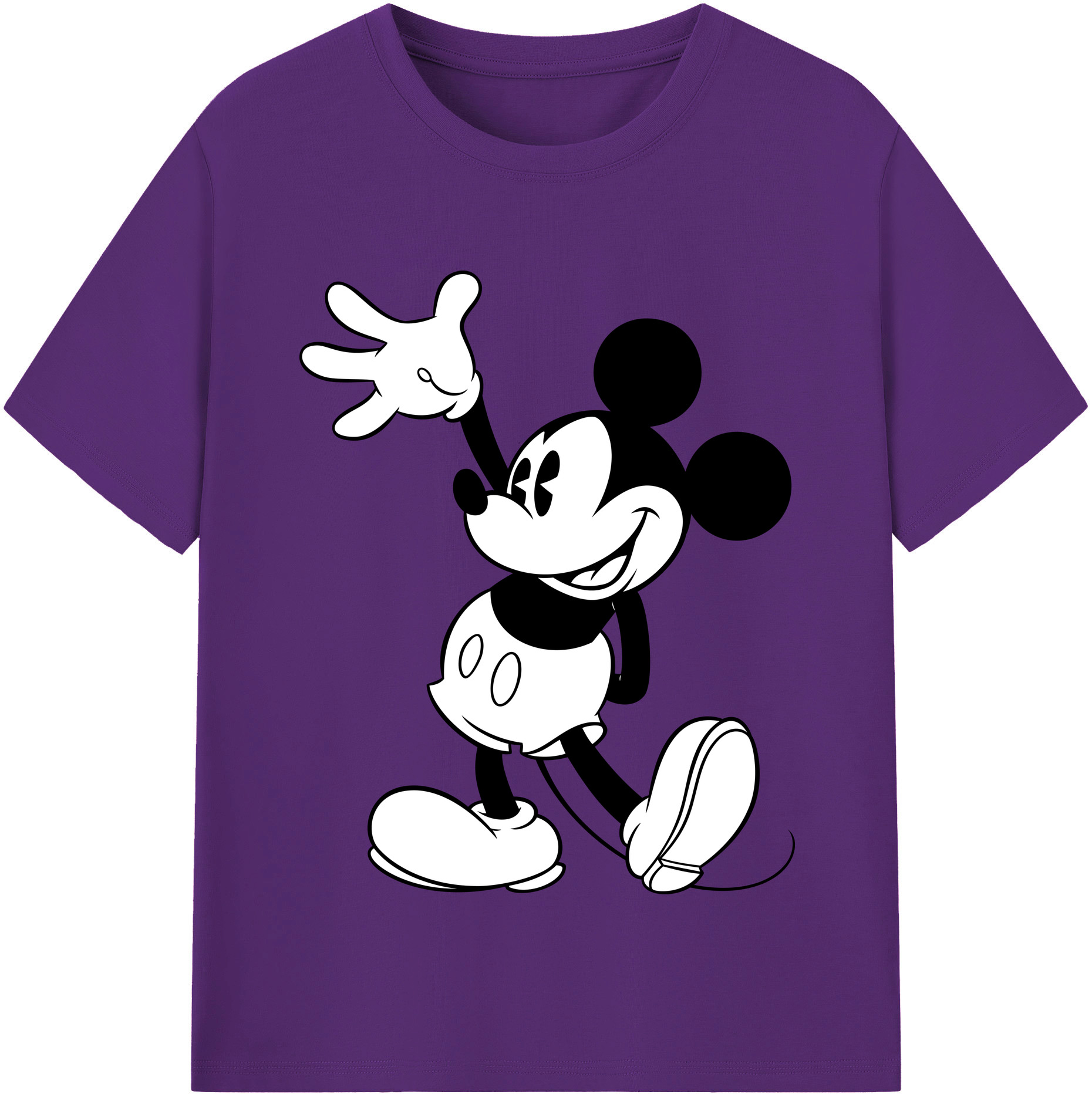 （画像用） ミッキーマウス Mickey Mouse 綿100％半袖Tシャツ（フロントプリント）