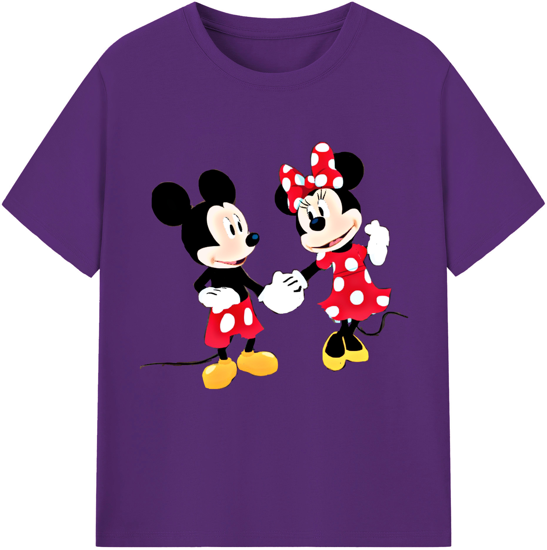 （画像用） ミッキーマウス Mickey Mouse 綿100％半袖Tシャツ（フロントプリント）