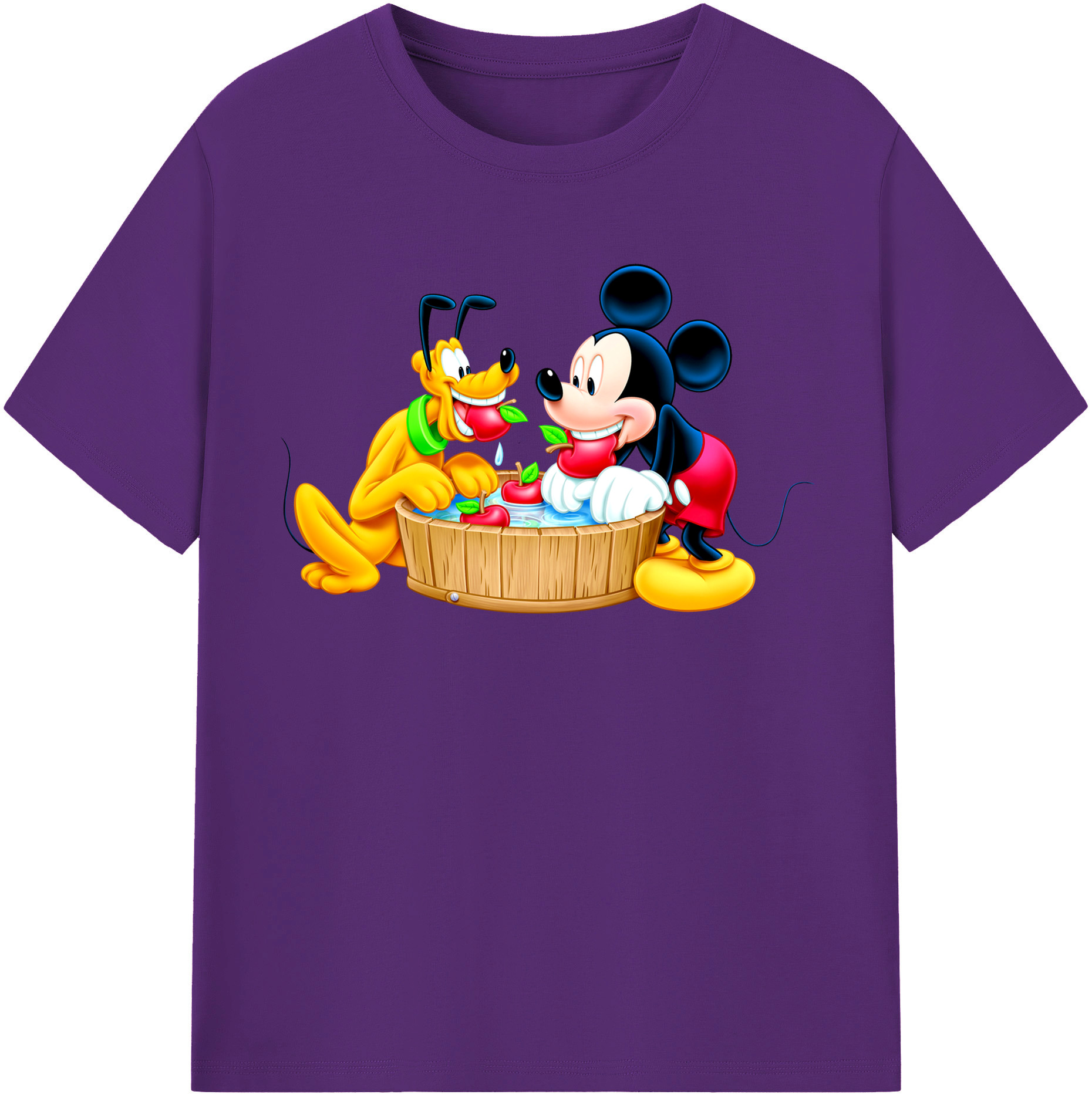 （画像用） ミッキーマウス Mickey Mouse 綿100％半袖Tシャツ（フロントプリント）