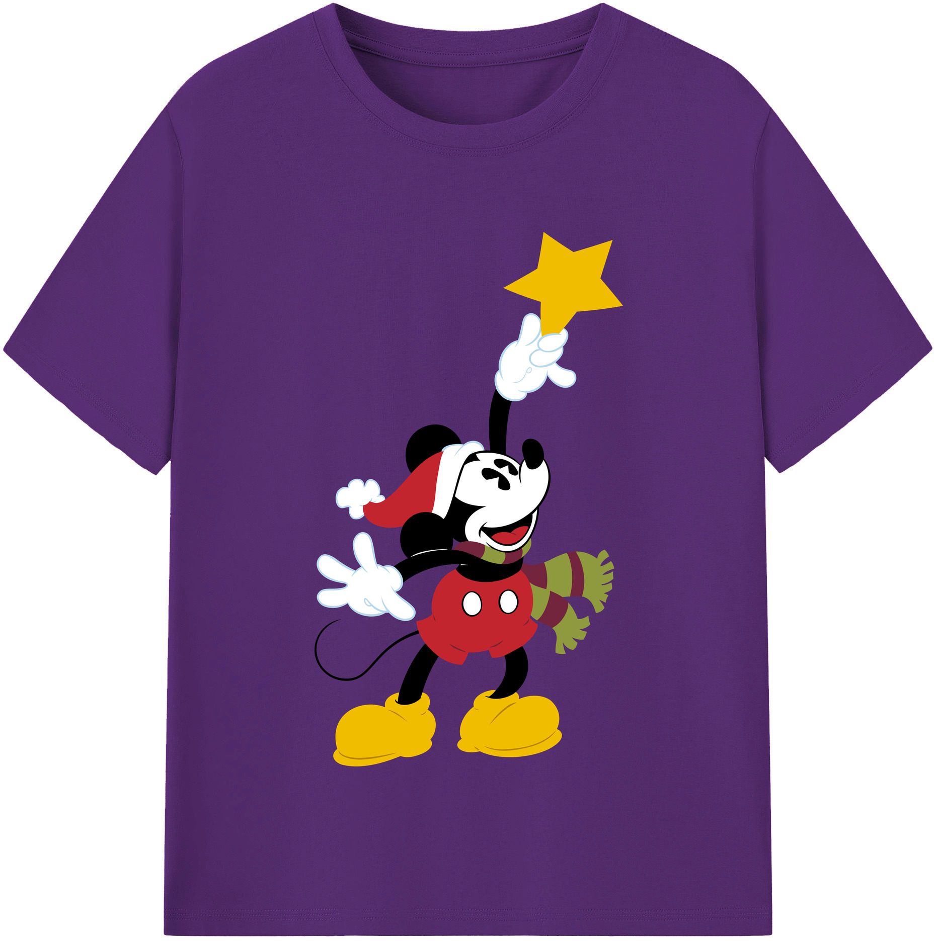 （画像用） ミッキーマウス Mickey Mouse 綿100％半袖Tシャツ（フロントプリント）