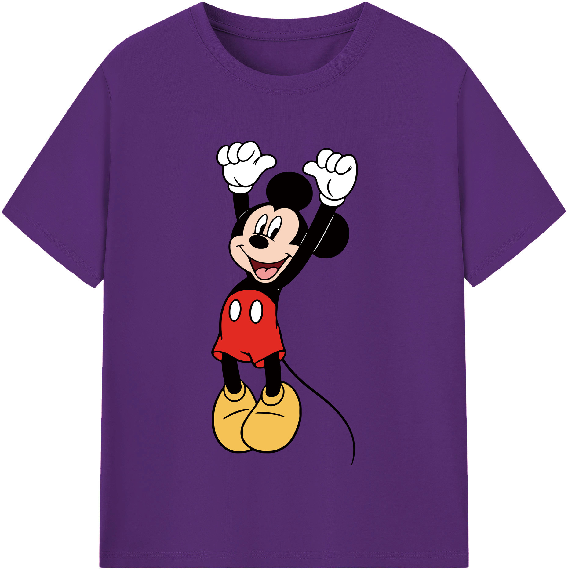 （画像用） ミッキーマウス Mickey Mouse 綿100％半袖Tシャツ（フロントプリント）