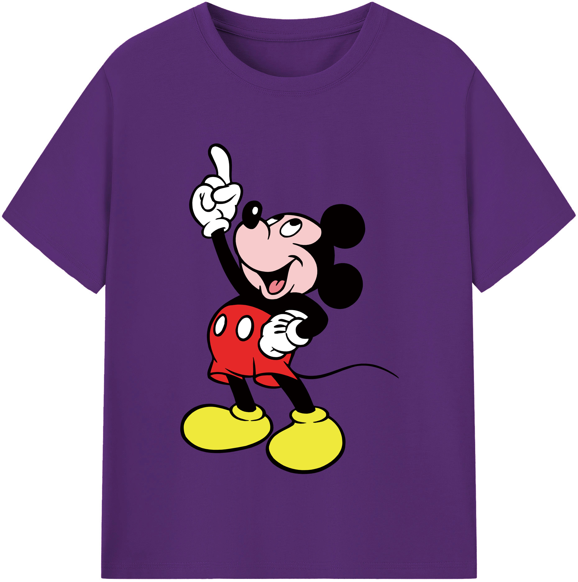 （画像用） ミッキーマウス Mickey Mouse 綿100％半袖Tシャツ（フロントプリント）