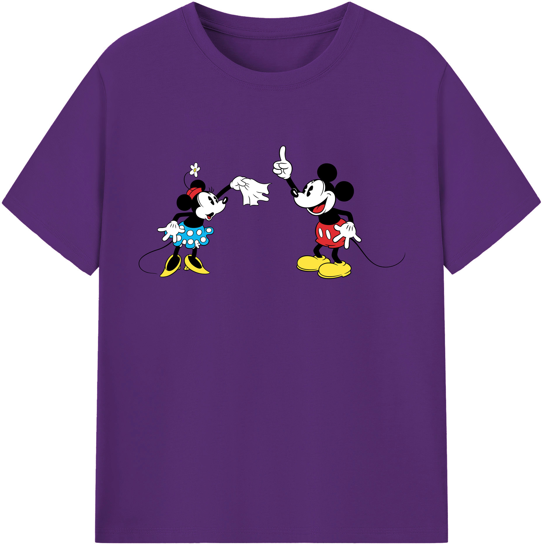 （画像用） ミッキーマウス Mickey Mouse 綿100％半袖Tシャツ（フロントプリント）