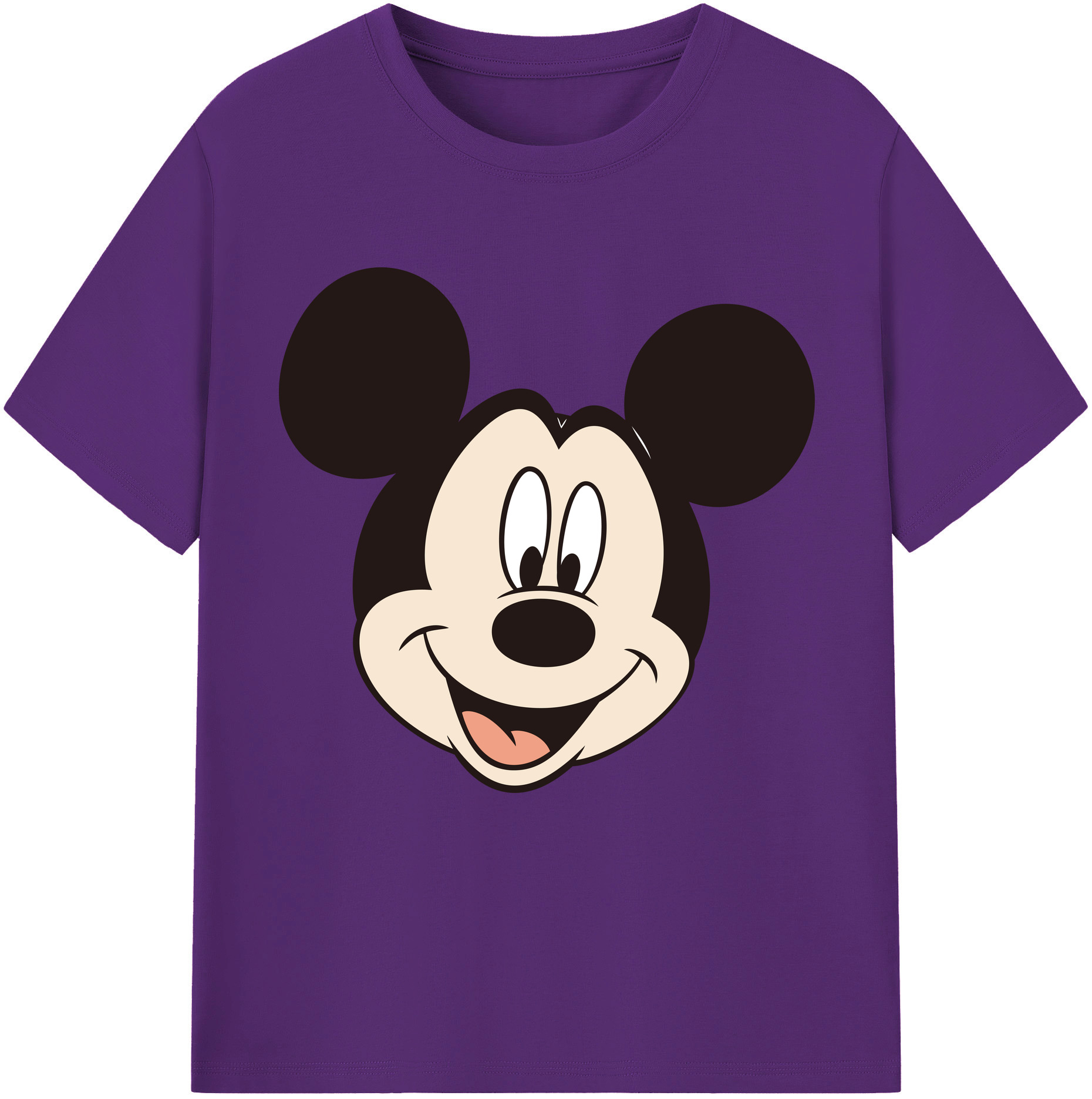 （画像用） ミッキーマウス Mickey Mouse 綿100％半袖Tシャツ（フロントプリント）
