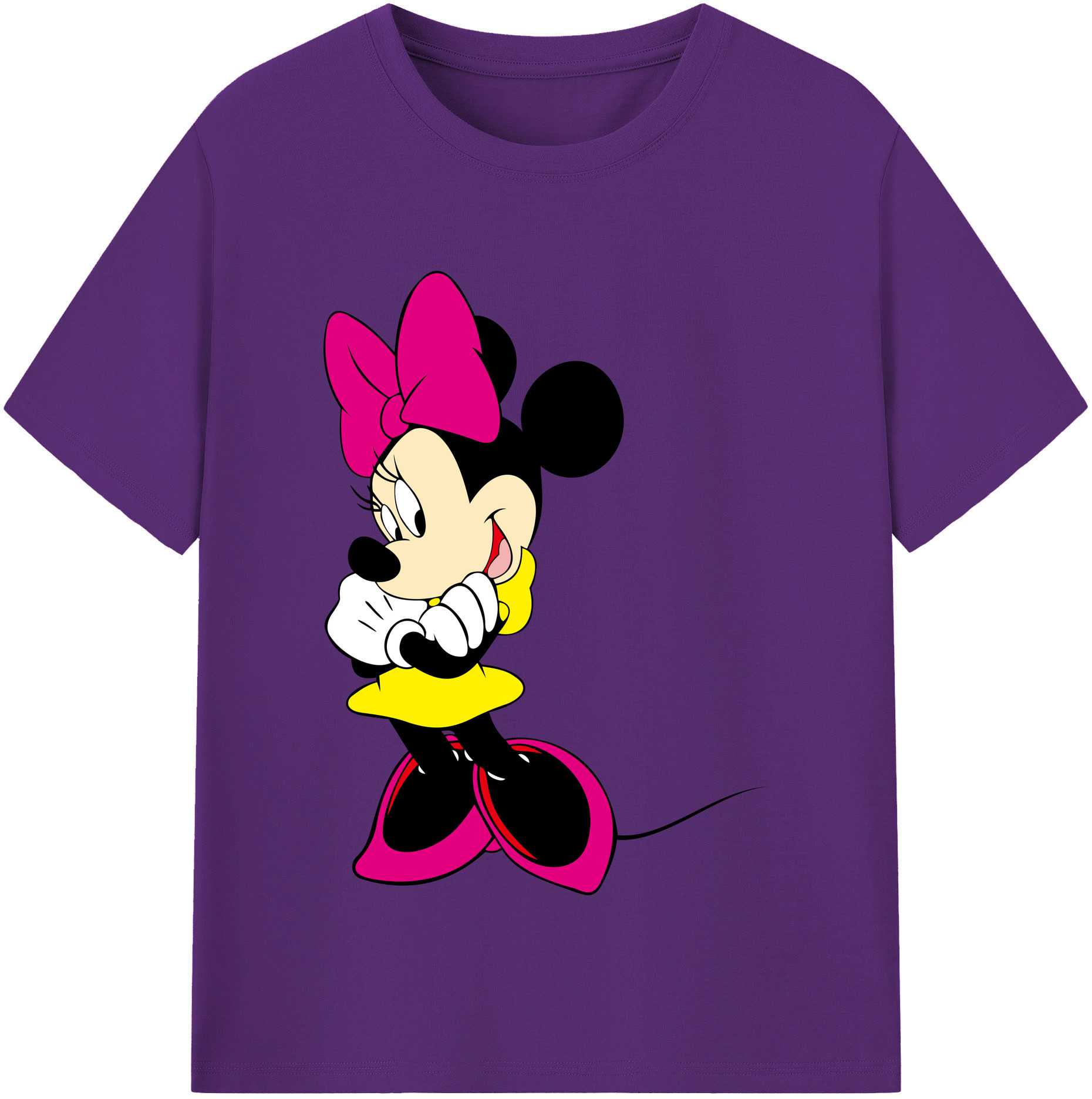 （画像用） ミッキーマウス Mickey Mouse 綿100％半袖Tシャツ（フロントプリント）