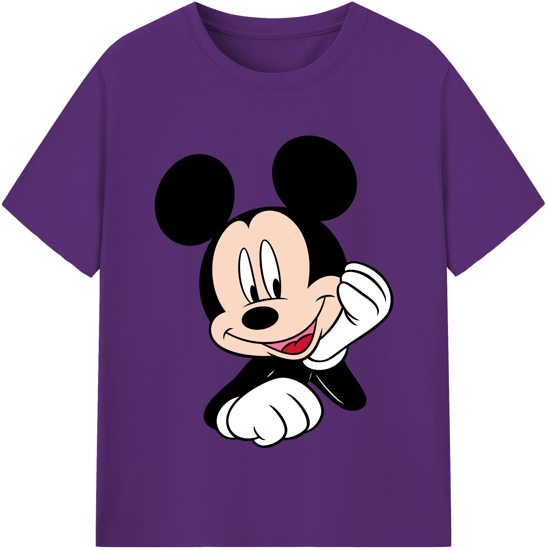 （画像用） ミッキーマウス Mickey Mouse 綿100％半袖Tシャツ（フロントプリント）