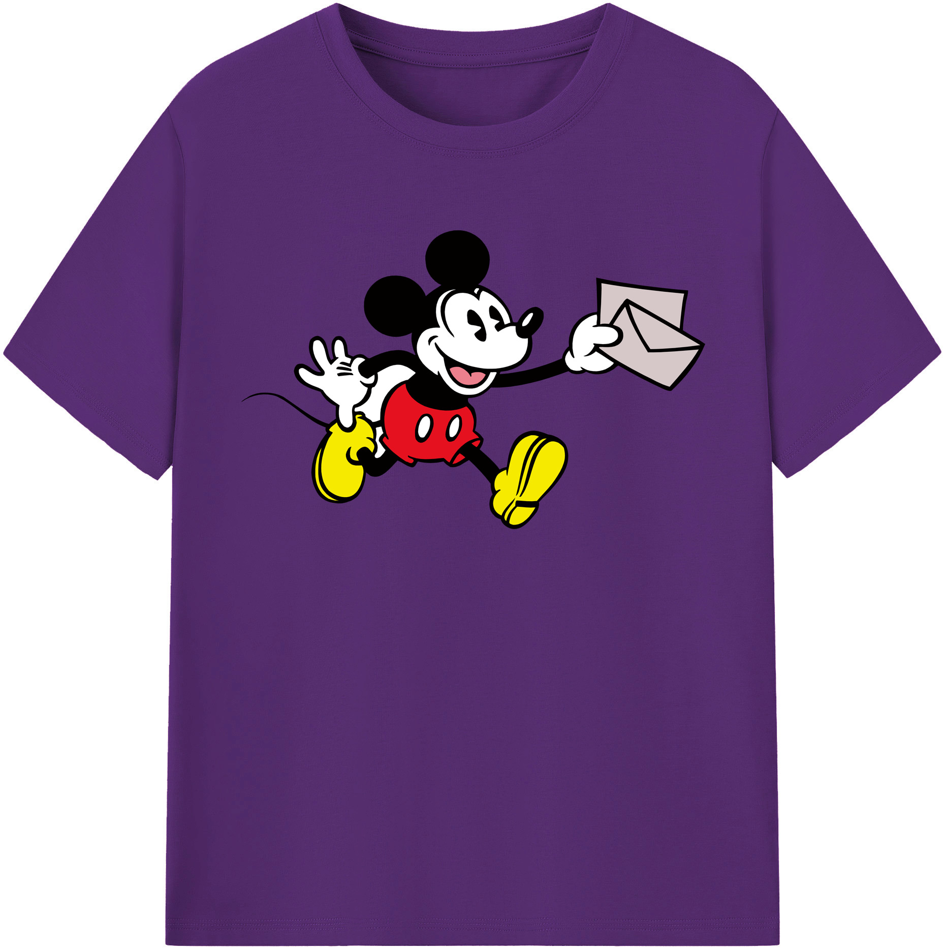 （画像用） ミッキーマウス Mickey Mouse 綿100％半袖Tシャツ（フロントプリント）