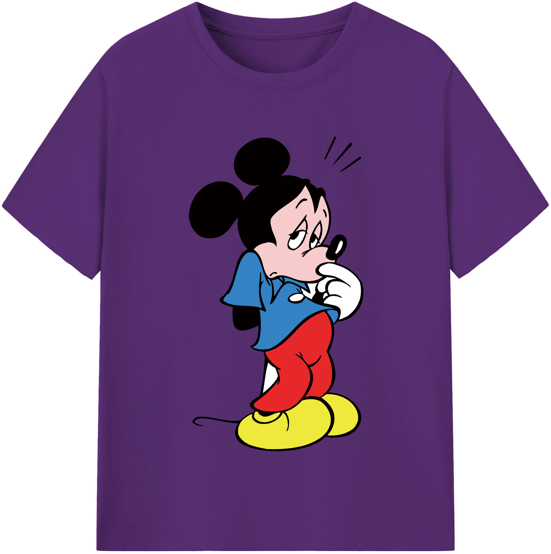 （画像用） ミッキーマウス Mickey Mouse 綿100％半袖Tシャツ（フロントプリント）