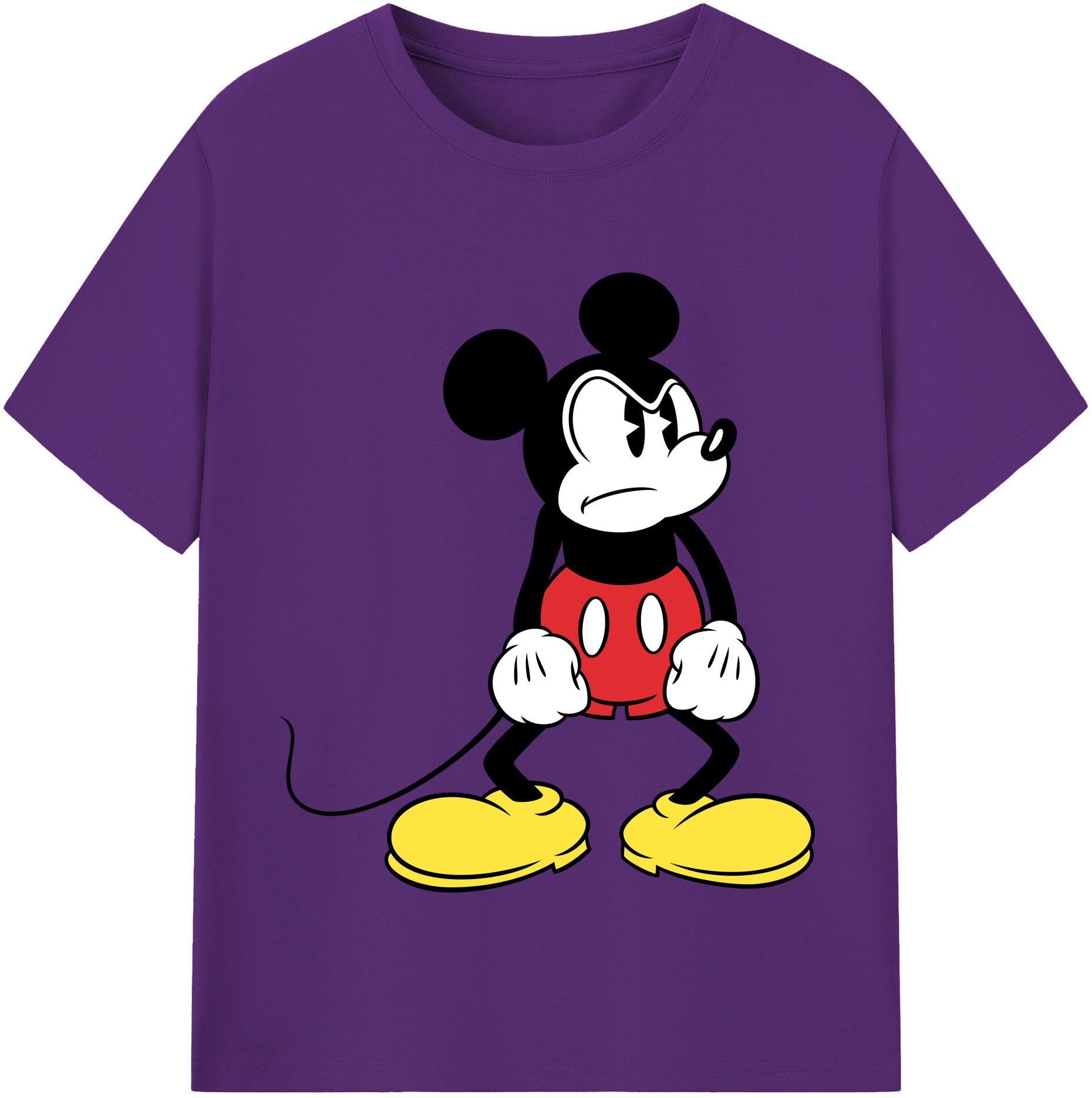 （画像用） ミッキーマウス Mickey Mouse 綿100％半袖Tシャツ（フロントプリント）