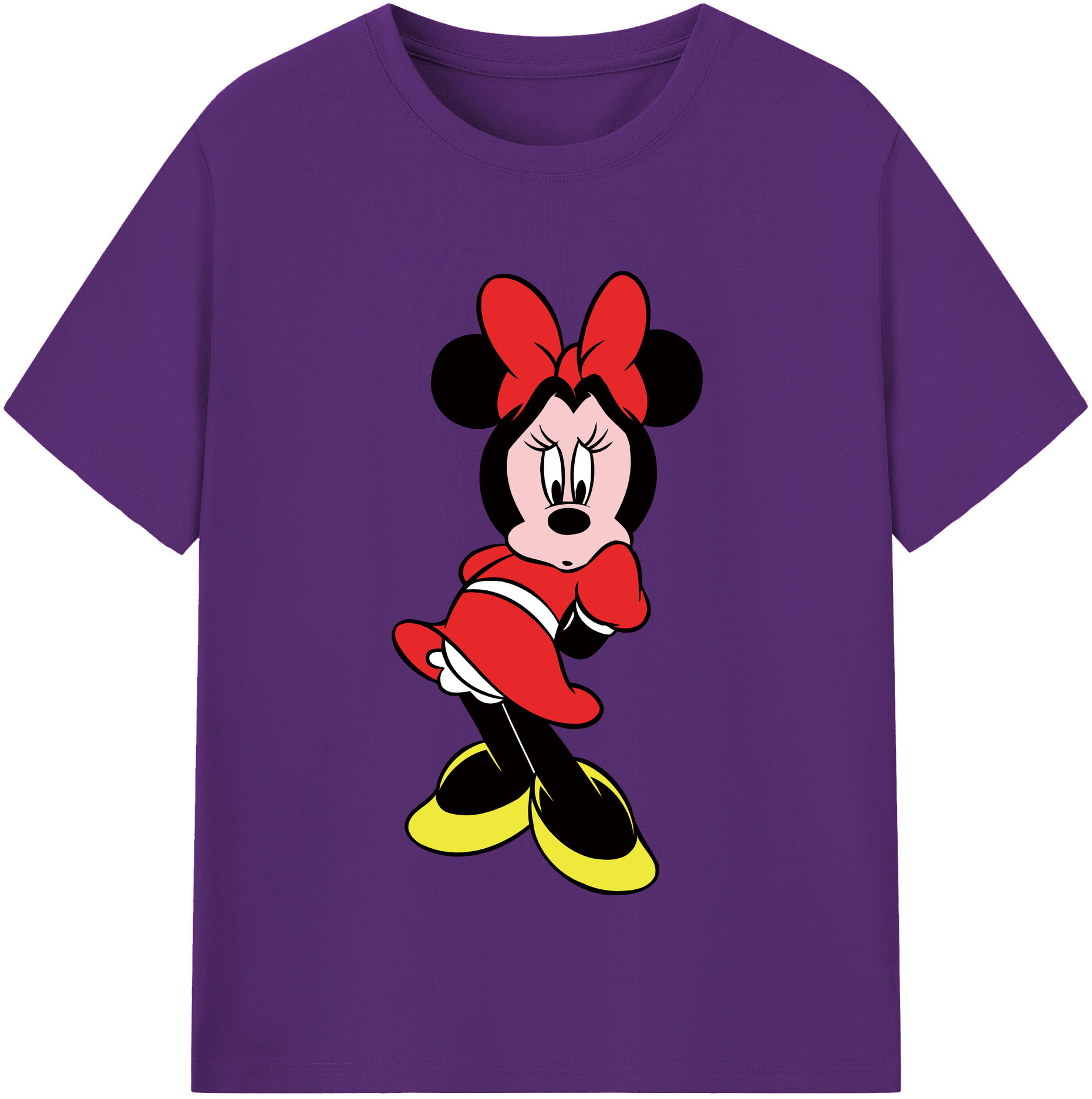（画像用） ミッキーマウス Mickey Mouse 綿100％半袖Tシャツ（フロントプリント）