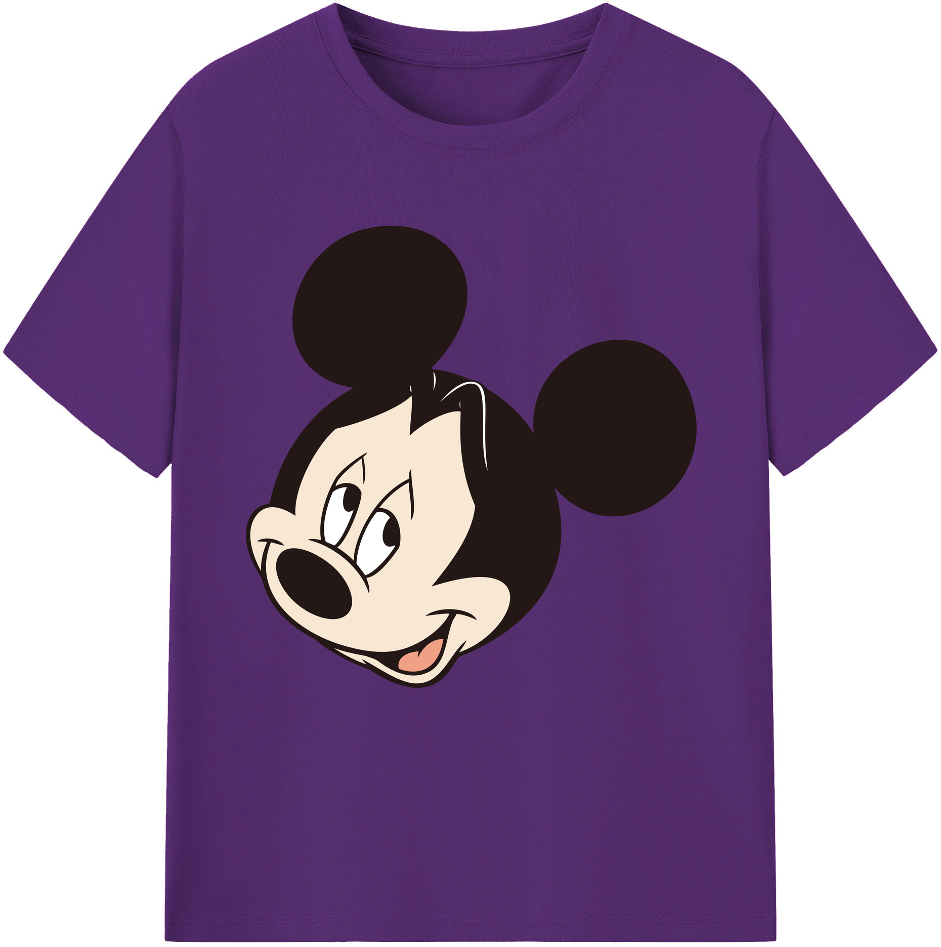 （画像用） ミッキーマウス Mickey Mouse 綿100％半袖Tシャツ（フロントプリント）