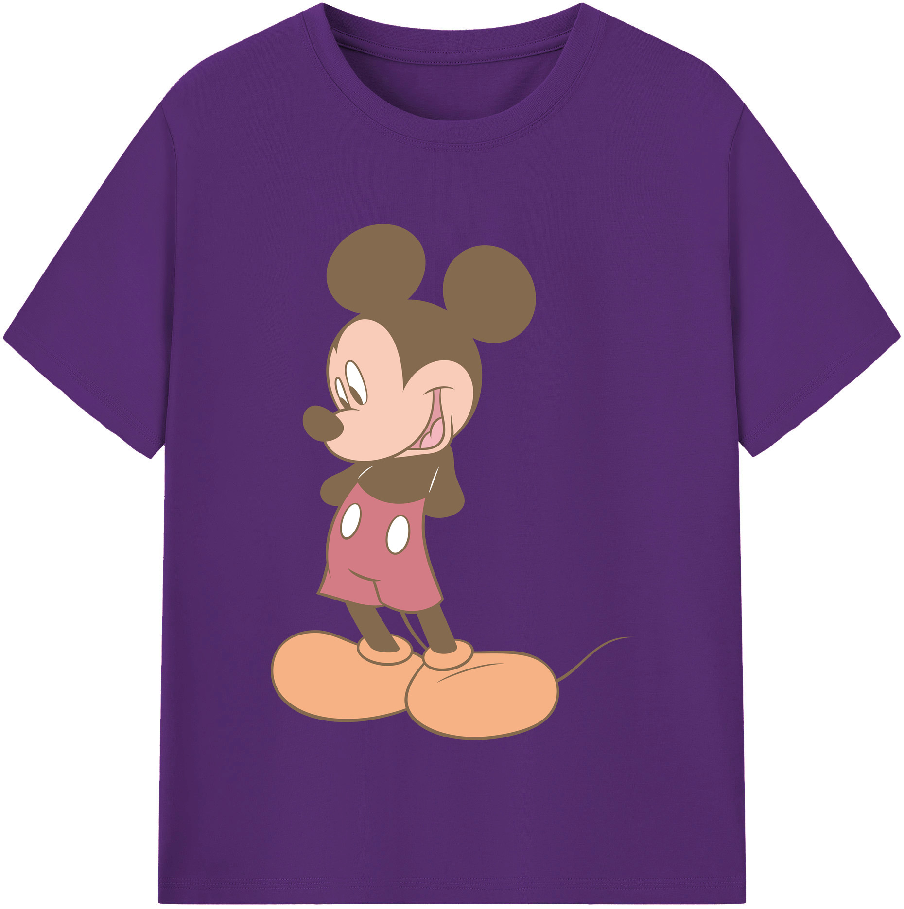 （画像用） ミッキーマウス Mickey Mouse 綿100％半袖Tシャツ（フロントプリント）