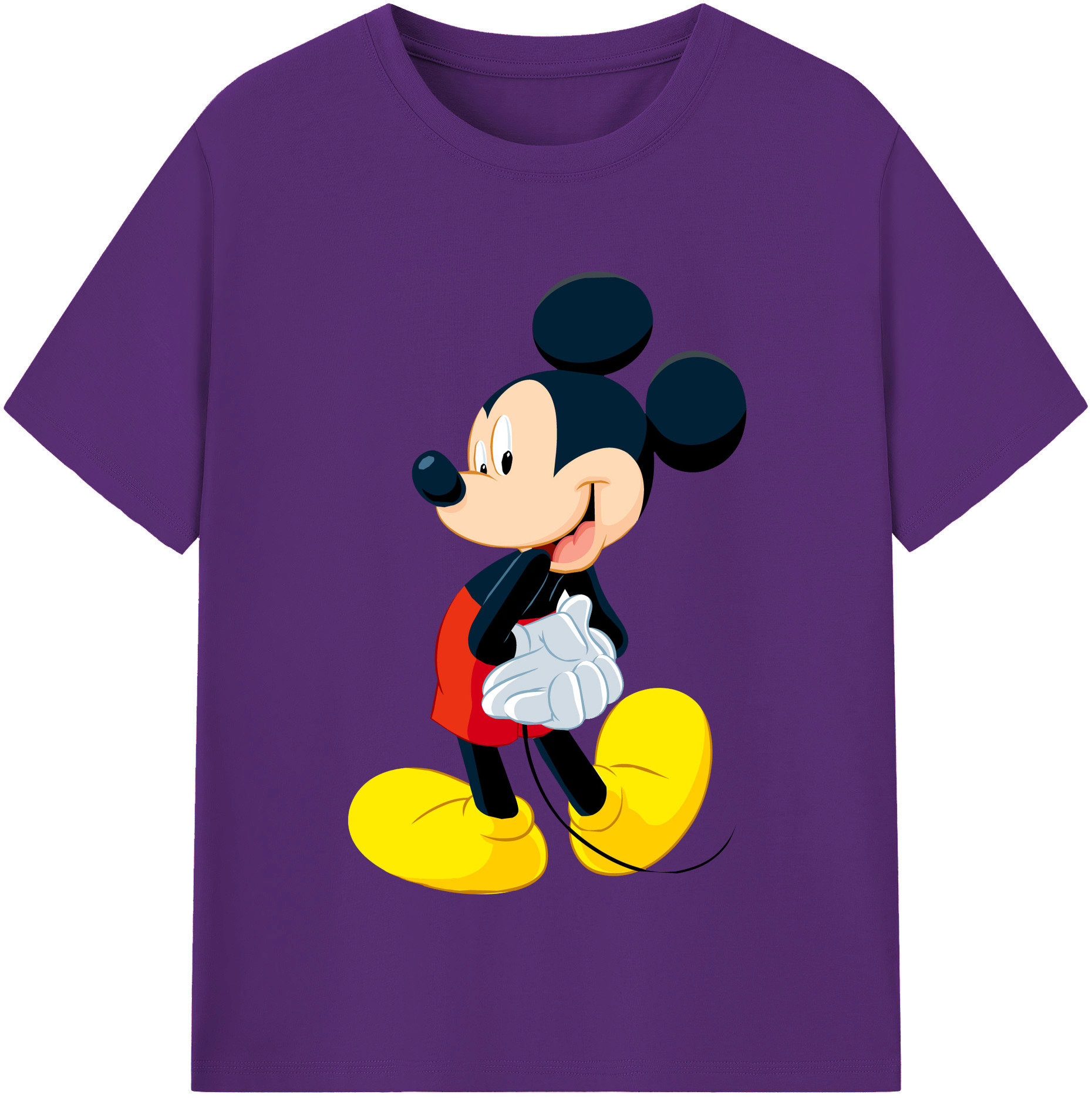 （画像用） ミッキーマウス Mickey Mouse 綿100％半袖Tシャツ（フロントプリント）