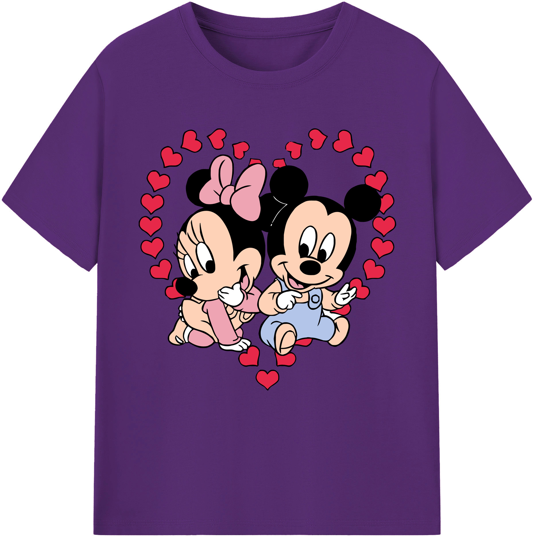 （画像用） ミッキーマウス Mickey Mouse 綿100％半袖Tシャツ（フロントプリント）