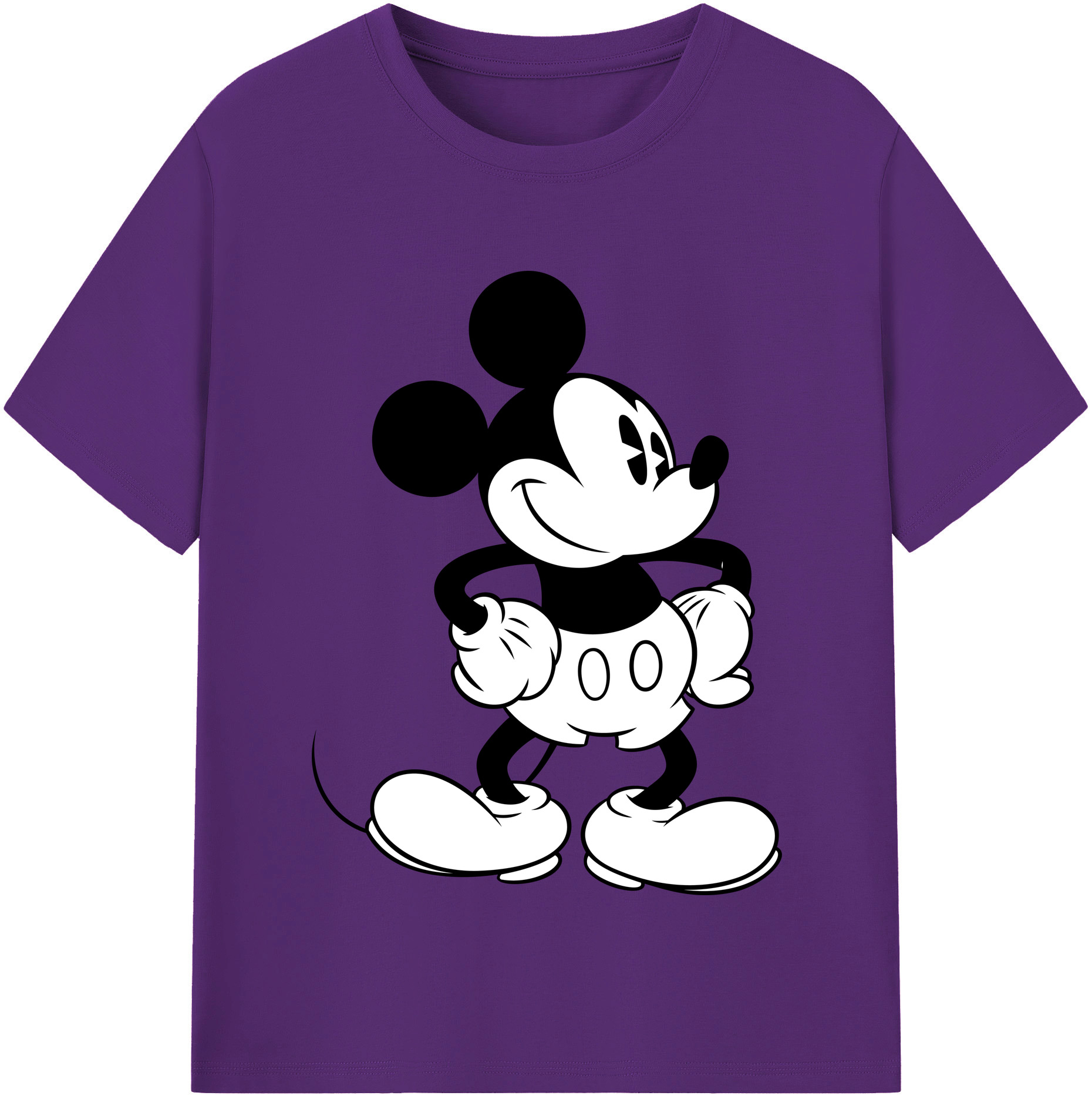 （画像用） ミッキーマウス Mickey Mouse 綿100％半袖Tシャツ（フロントプリント）