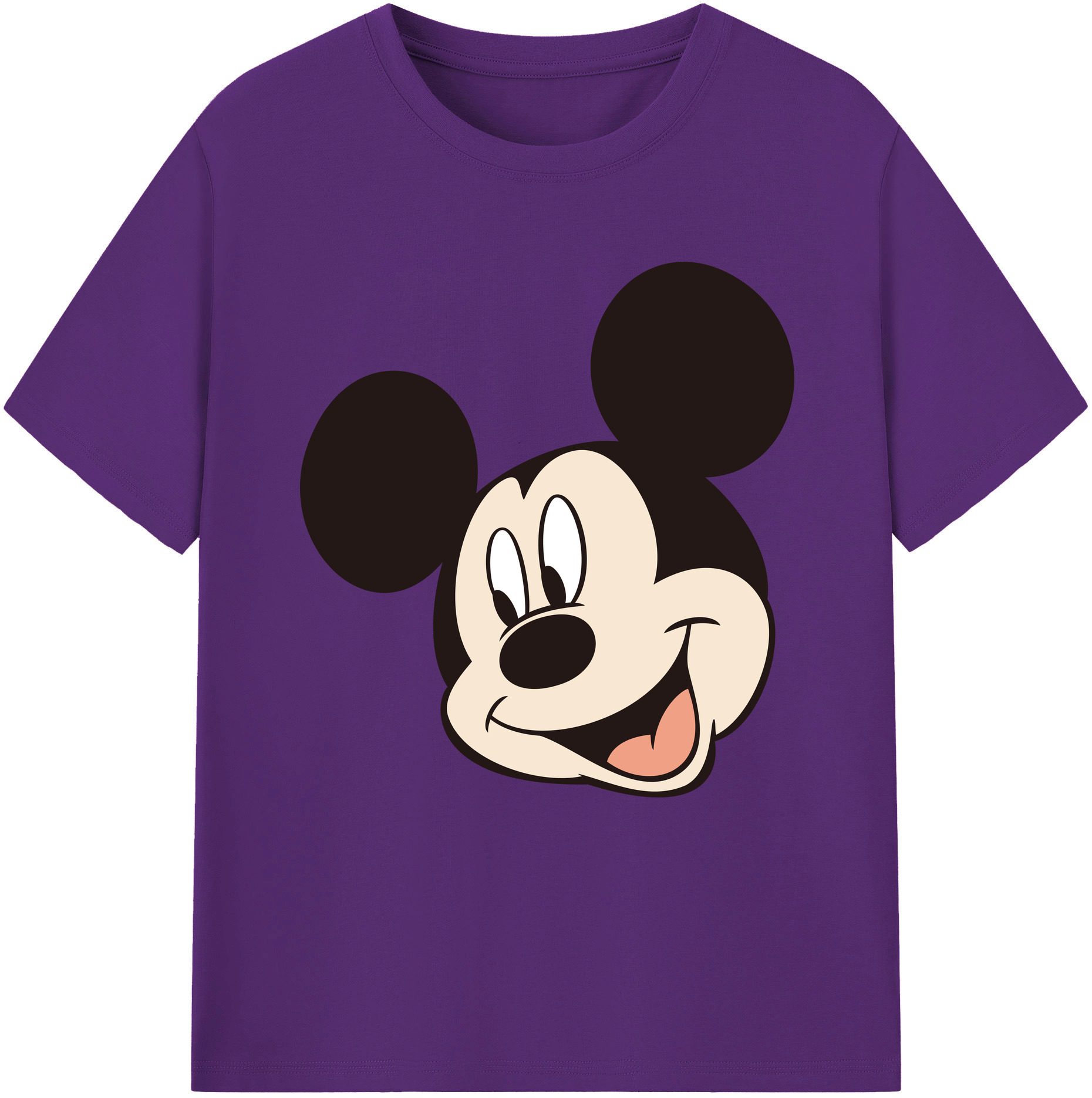 （画像用） ミッキーマウス Mickey Mouse 綿100％半袖Tシャツ（フロントプリント）