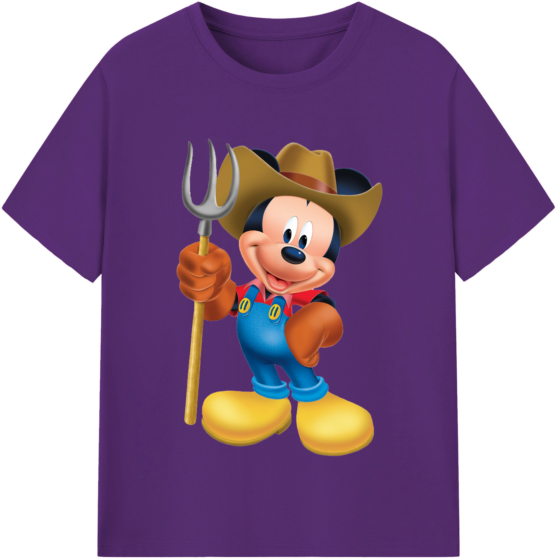 （画像用） ミッキーマウス Mickey Mouse 綿100％半袖Tシャツ（フロントプリント）