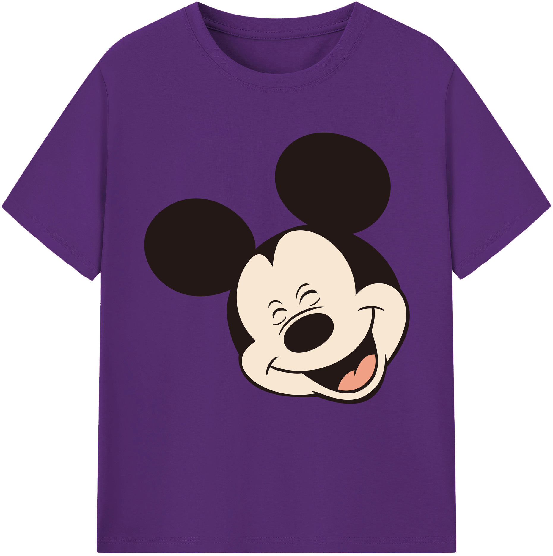 （画像用） ミッキーマウス Mickey Mouse 綿100％半袖Tシャツ（フロントプリント）