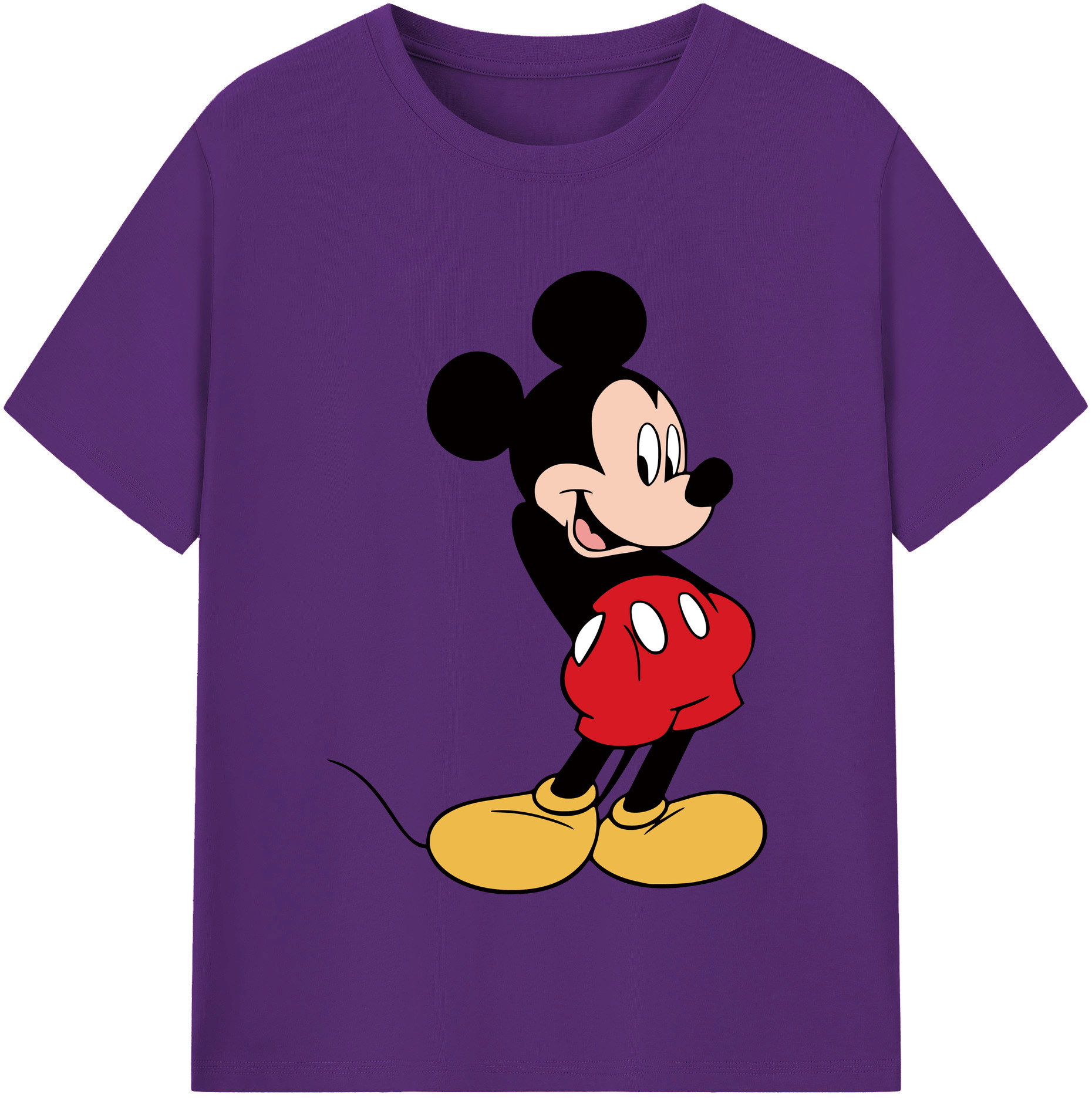 （画像用） ミッキーマウス Mickey Mouse 綿100％半袖Tシャツ（フロントプリント）