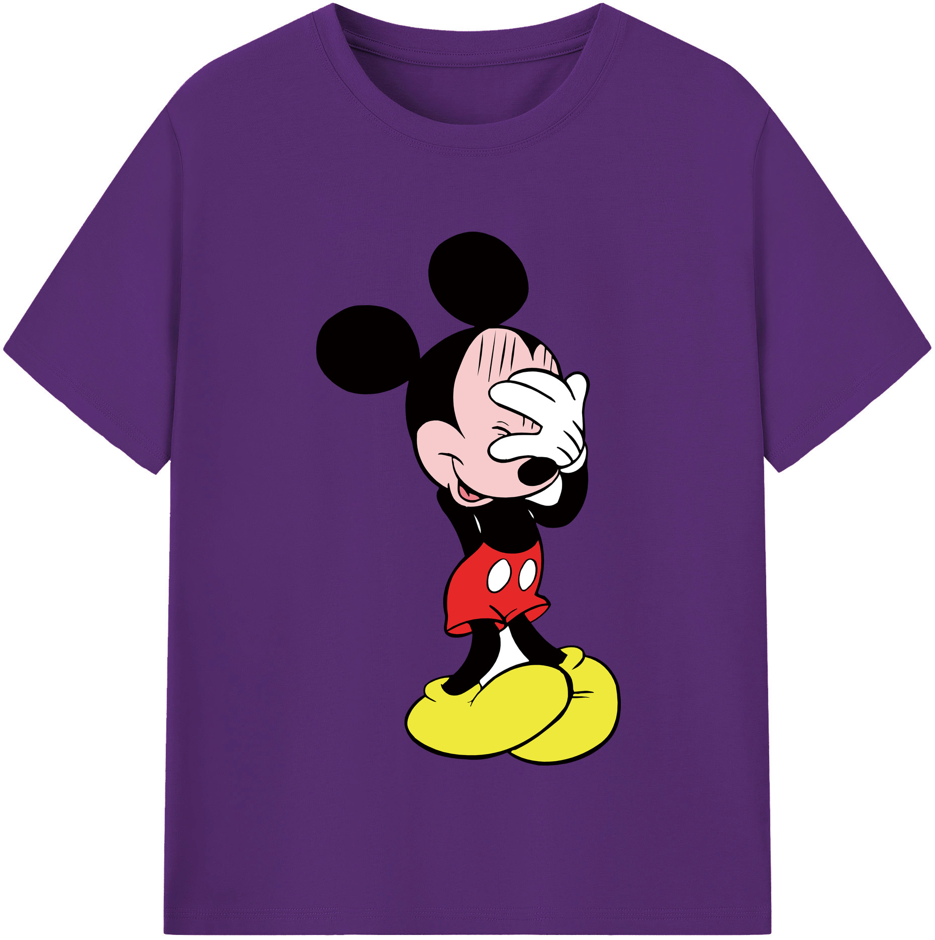 （画像用） ミッキーマウス Mickey Mouse 綿100％半袖Tシャツ（フロントプリント）