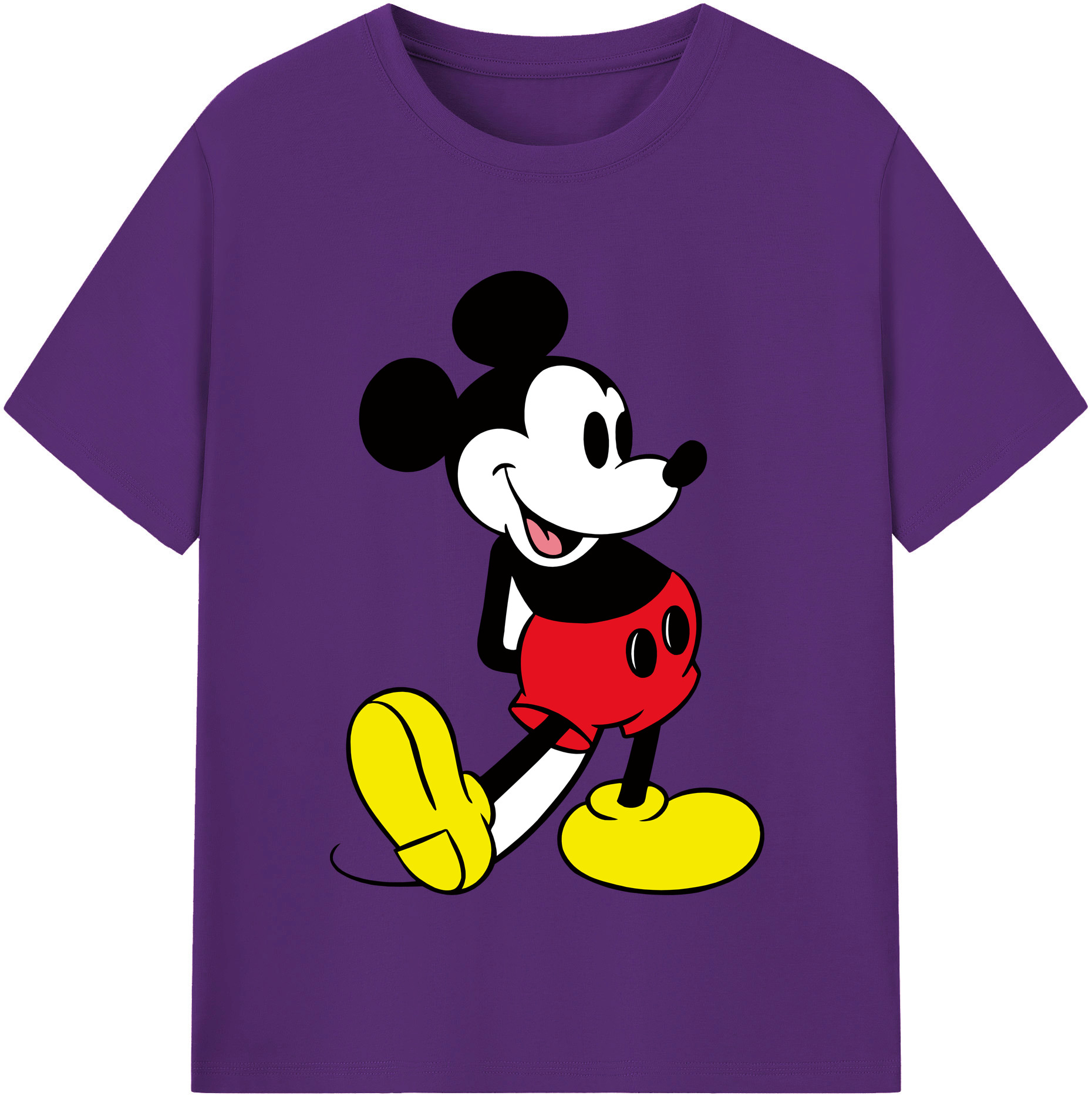 （画像用） ミッキーマウス Mickey Mouse 綿100％半袖Tシャツ（フロントプリント）