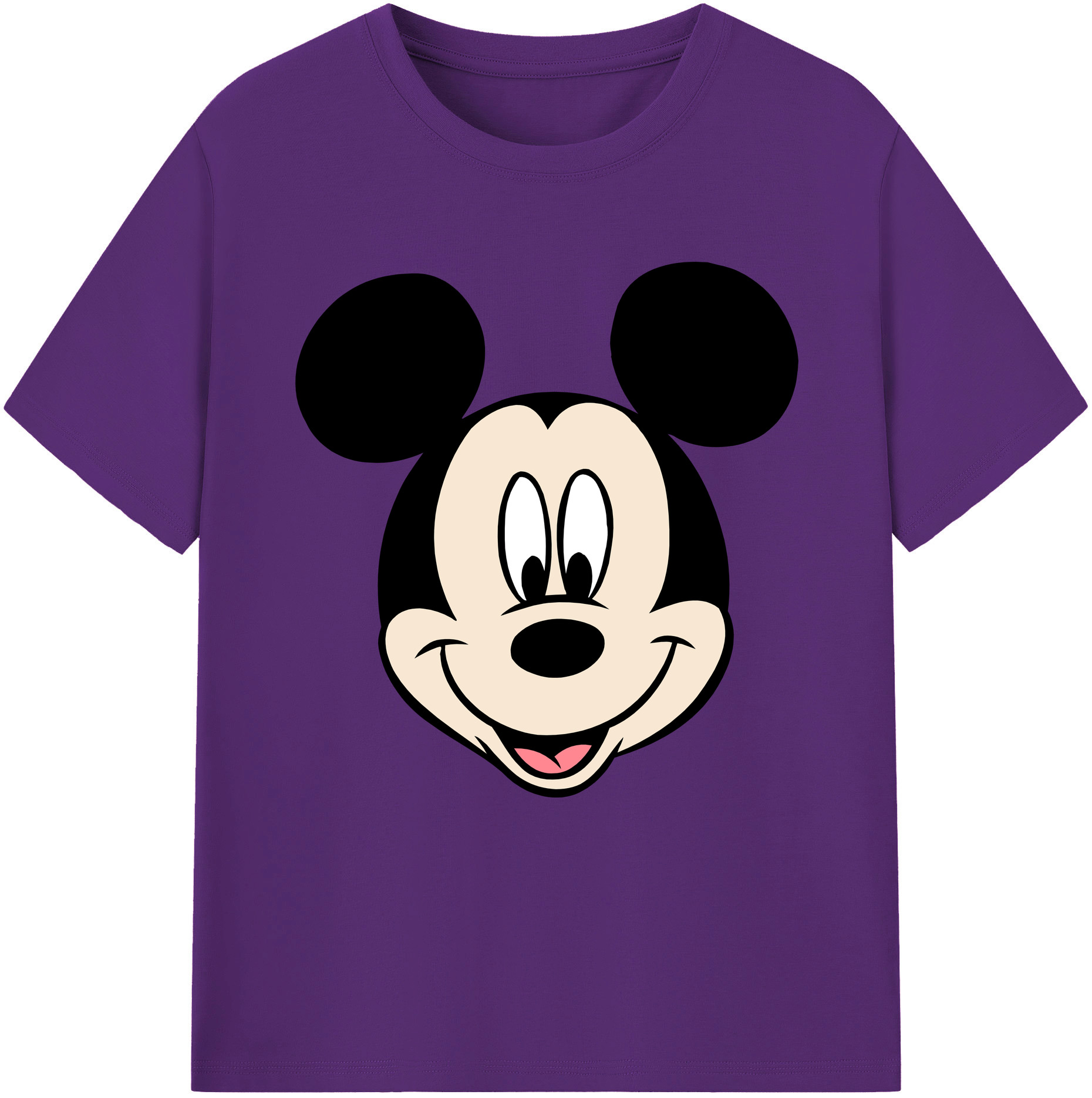 （画像用） ミッキーマウス Mickey Mouse 綿100％半袖Tシャツ（フロントプリント）