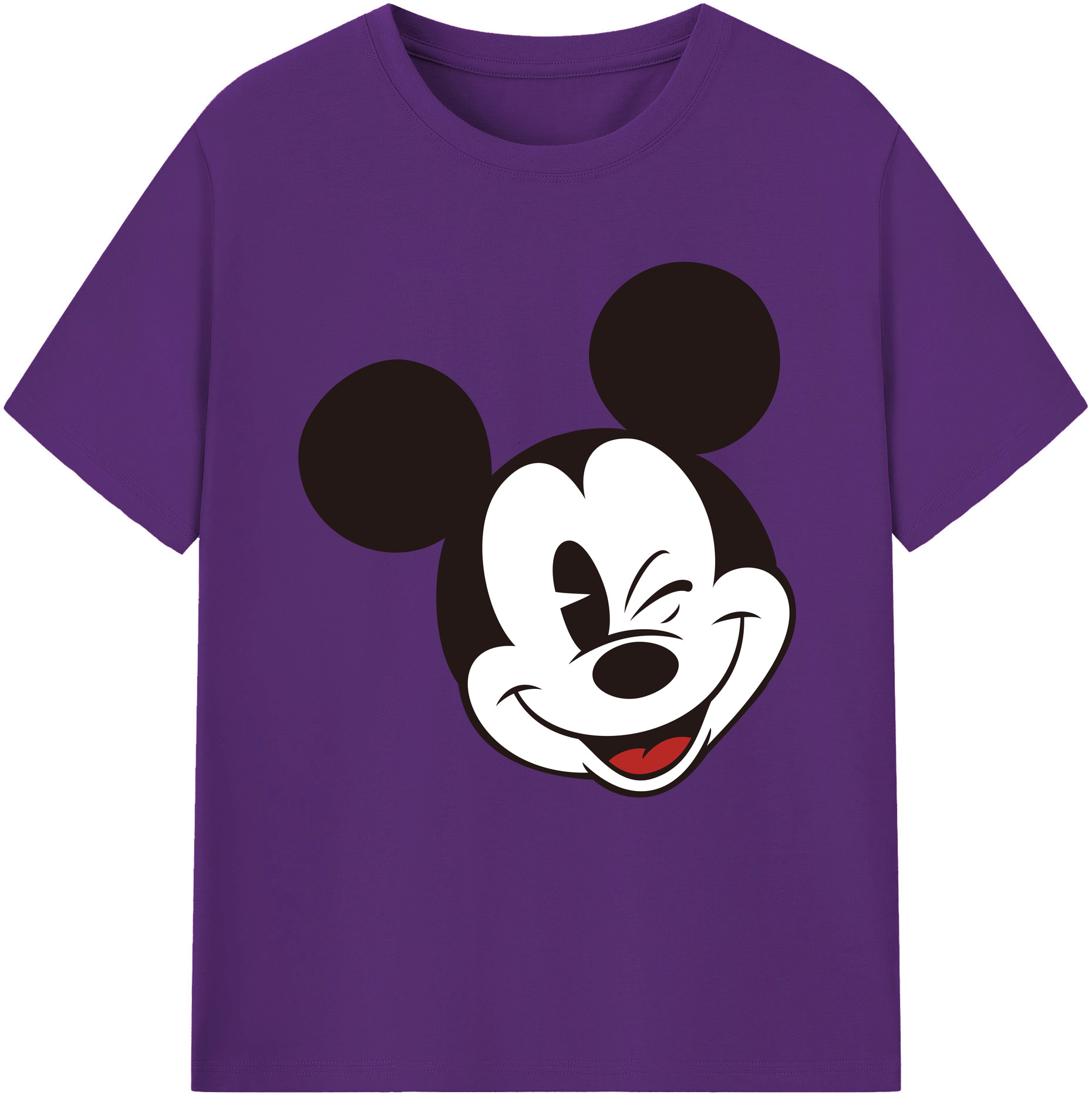 （画像用） ミッキーマウス Mickey Mouse 綿100％半袖Tシャツ（フロントプリント）