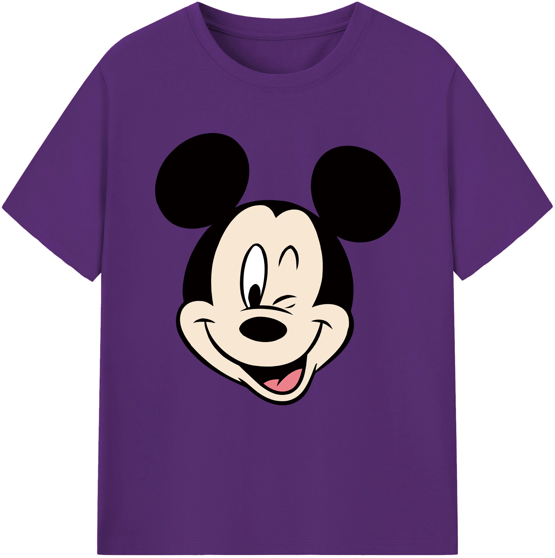 （画像用） ミッキーマウス Mickey Mouse 綿100％半袖Tシャツ（フロントプリント）