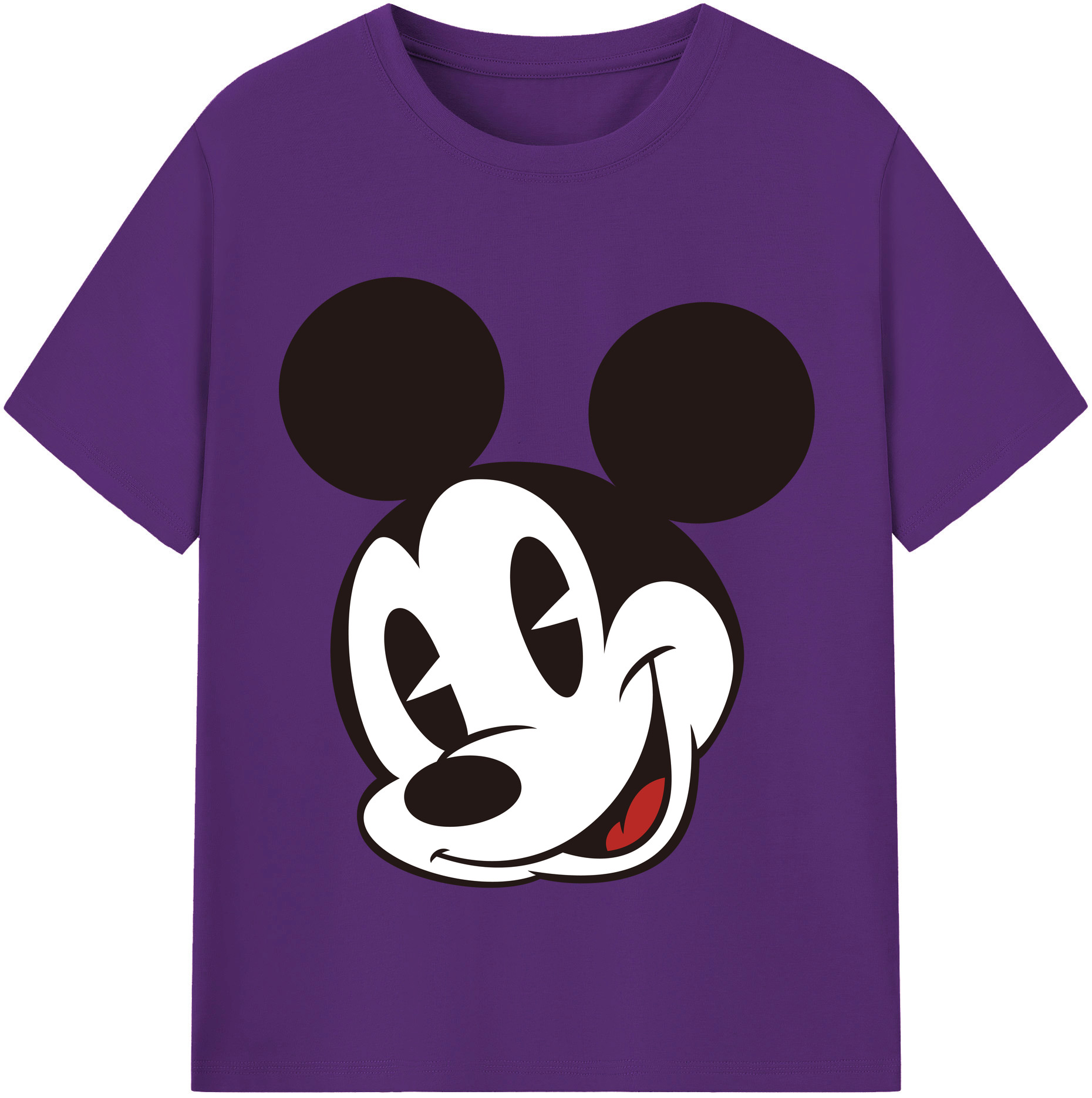（画像用） ミッキーマウス Mickey Mouse 綿100％半袖Tシャツ（フロントプリント）