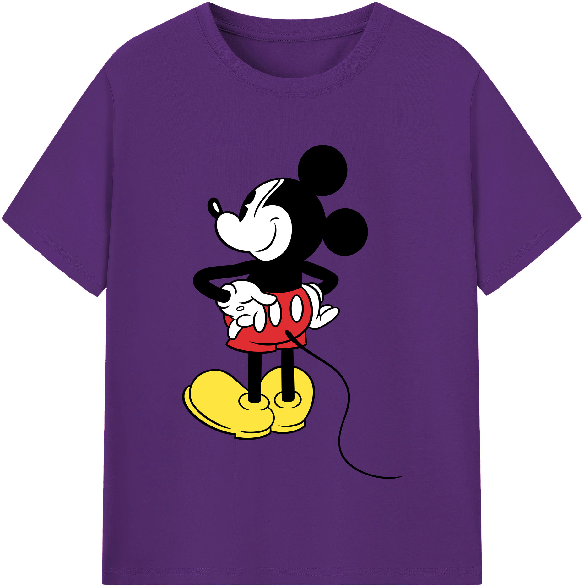 （画像用） ミッキーマウス Mickey Mouse 綿100％半袖Tシャツ（フロントプリント）