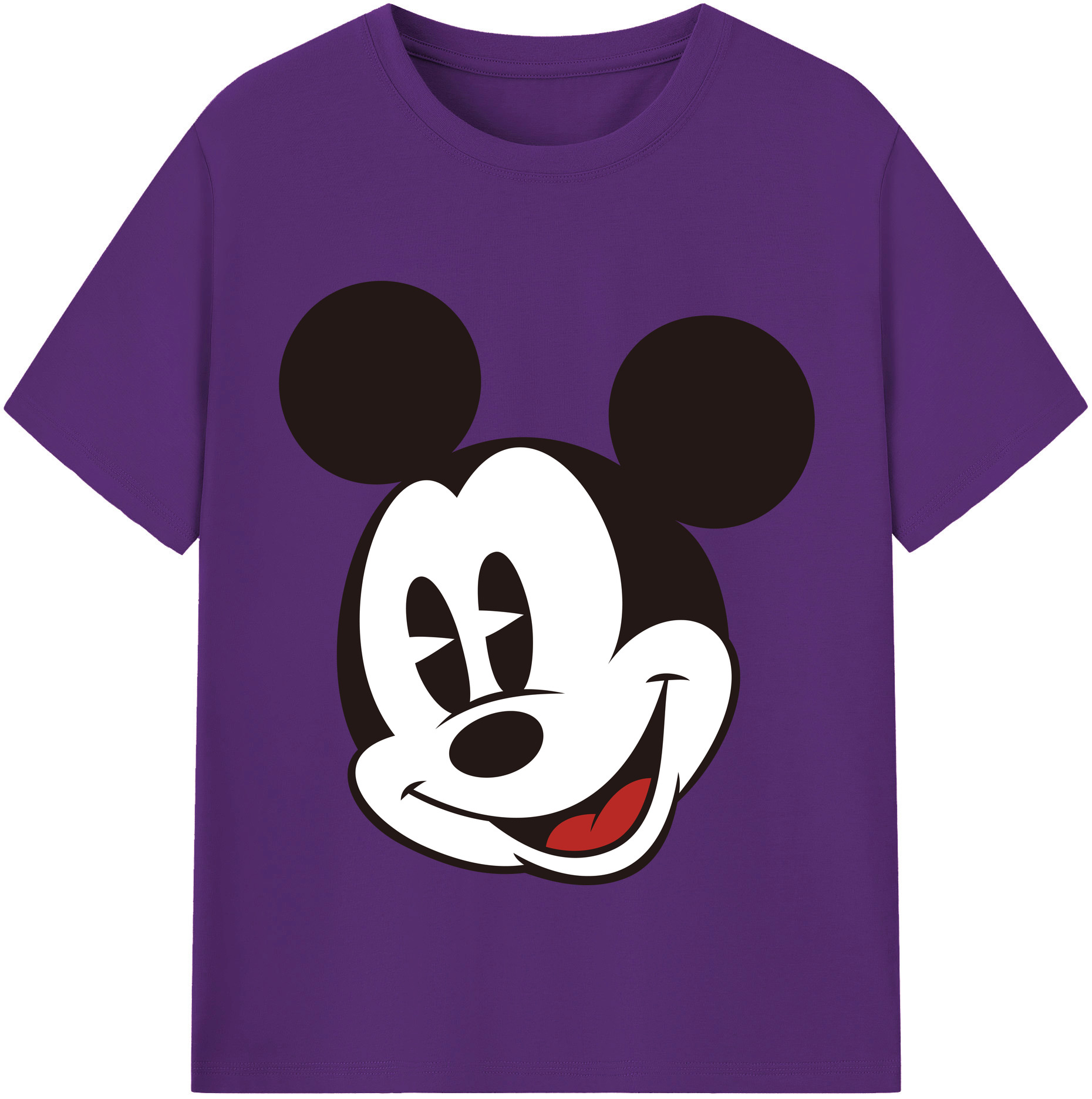 （画像用） ミッキーマウス Mickey Mouse 綿100％半袖Tシャツ（フロントプリント）
