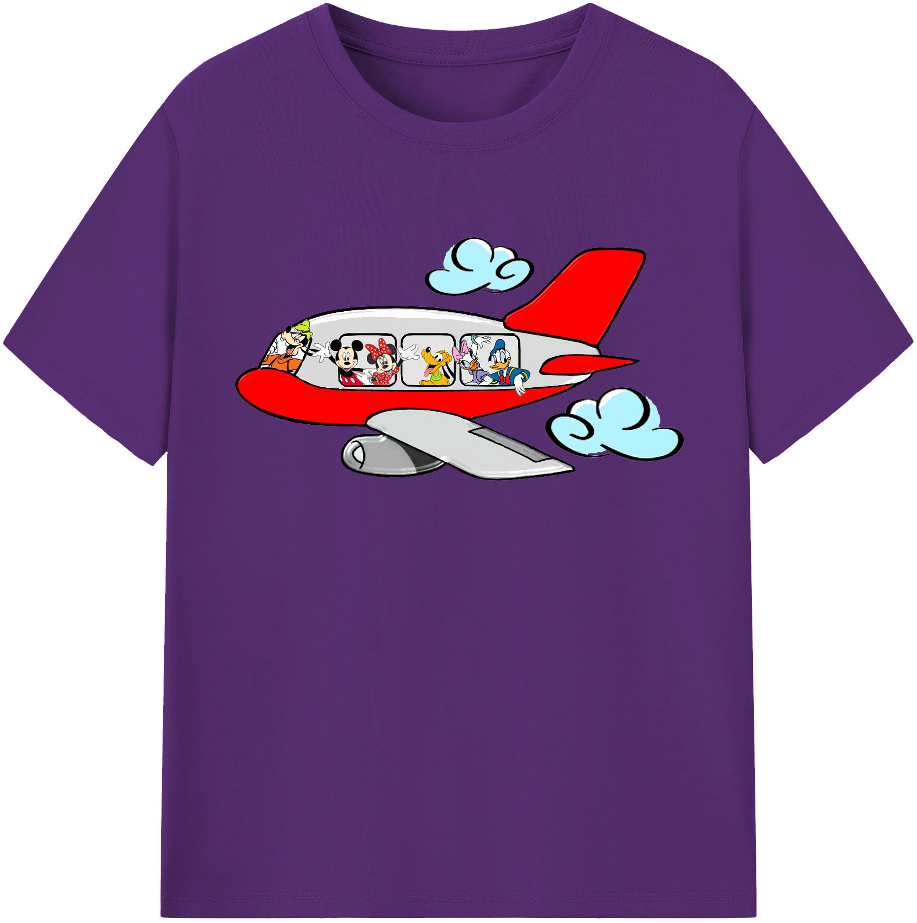 （画像用） ミッキーマウス Mickey Mouse 綿100％半袖Tシャツ（フロントプリント）