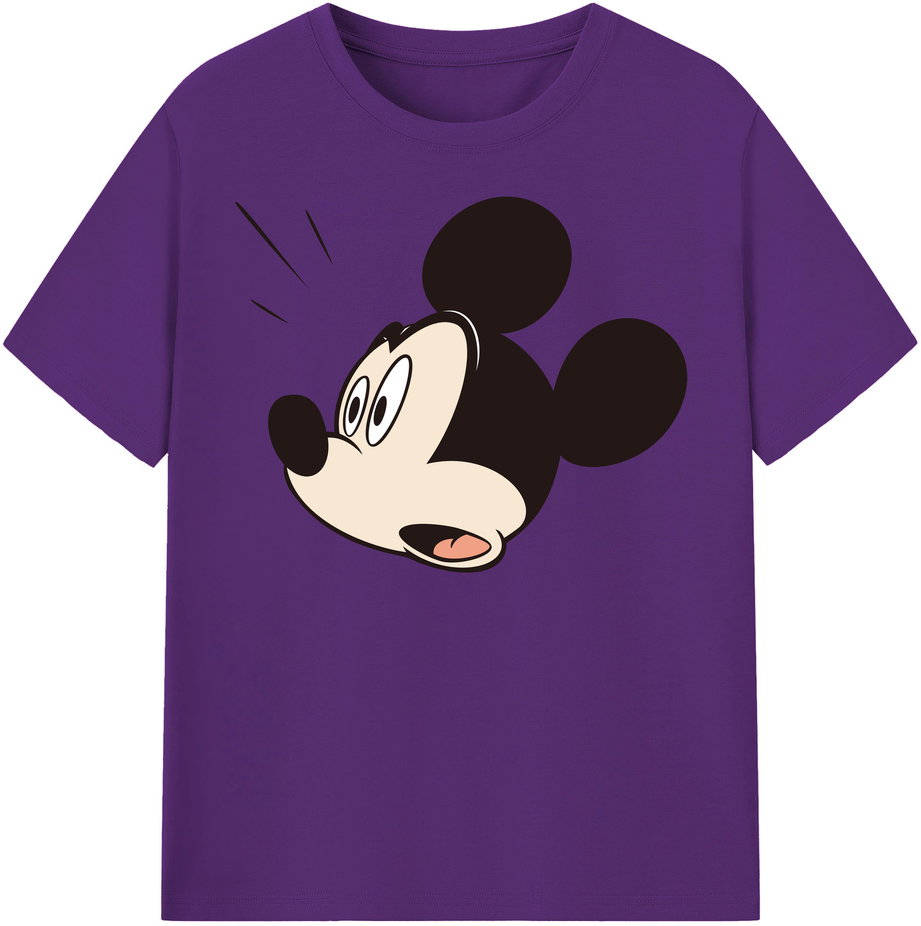 （画像用） ミッキーマウス Mickey Mouse 綿100％半袖Tシャツ（フロントプリント）