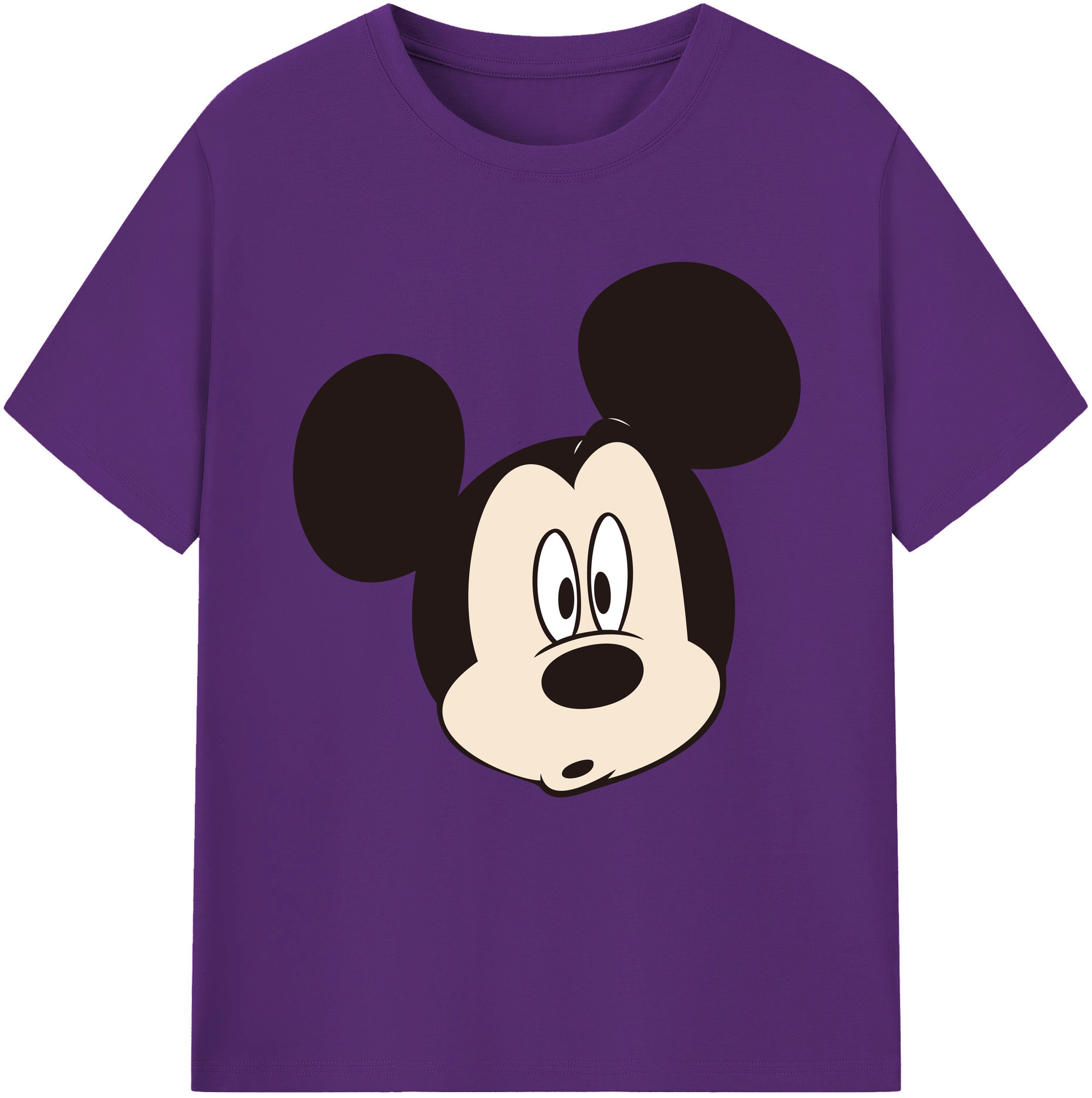 （画像用） ミッキーマウス Mickey Mouse 綿100％半袖Tシャツ（フロントプリント）