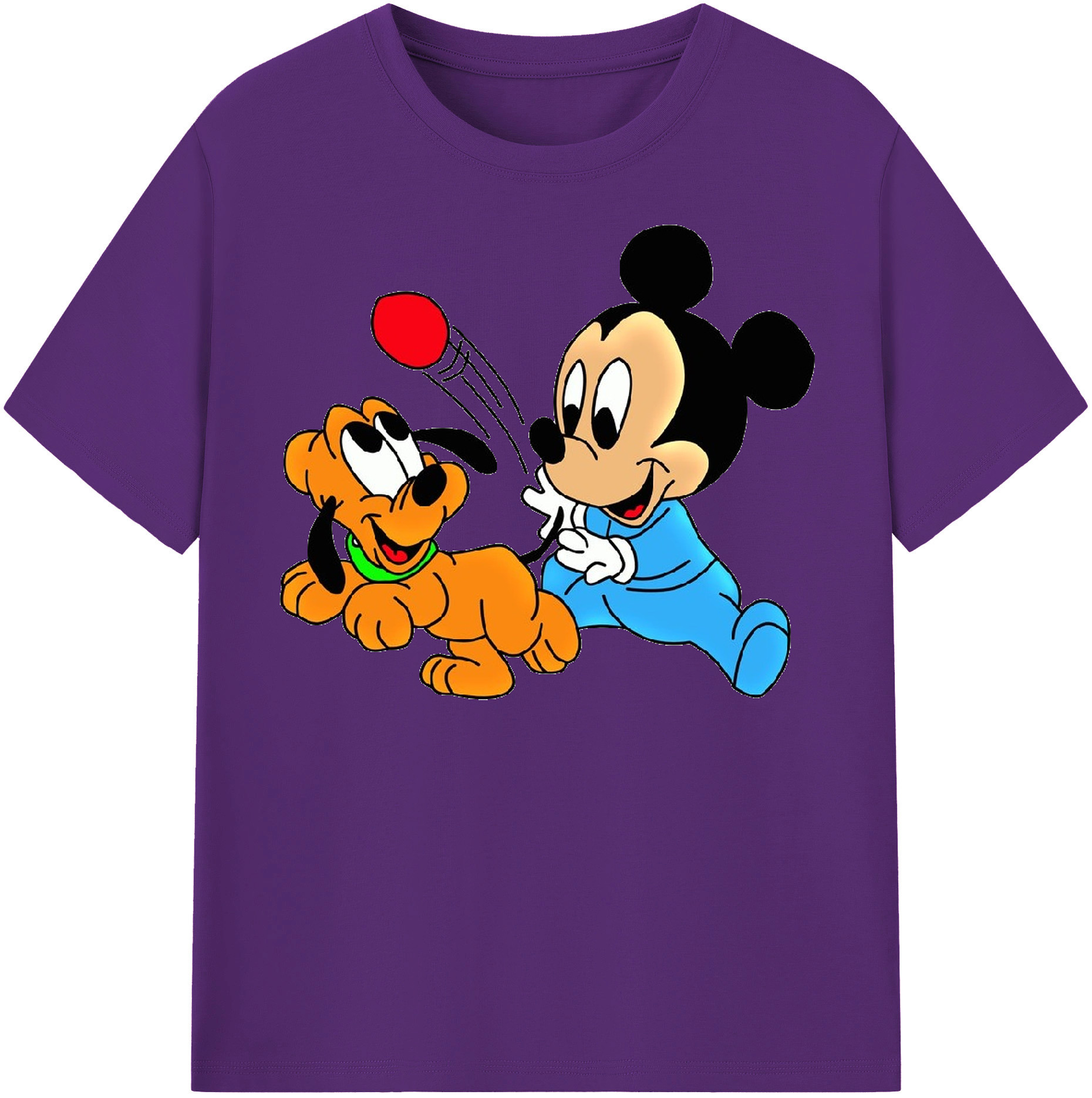 （画像用） ミッキーマウス Mickey Mouse 綿100％半袖Tシャツ（フロントプリント）