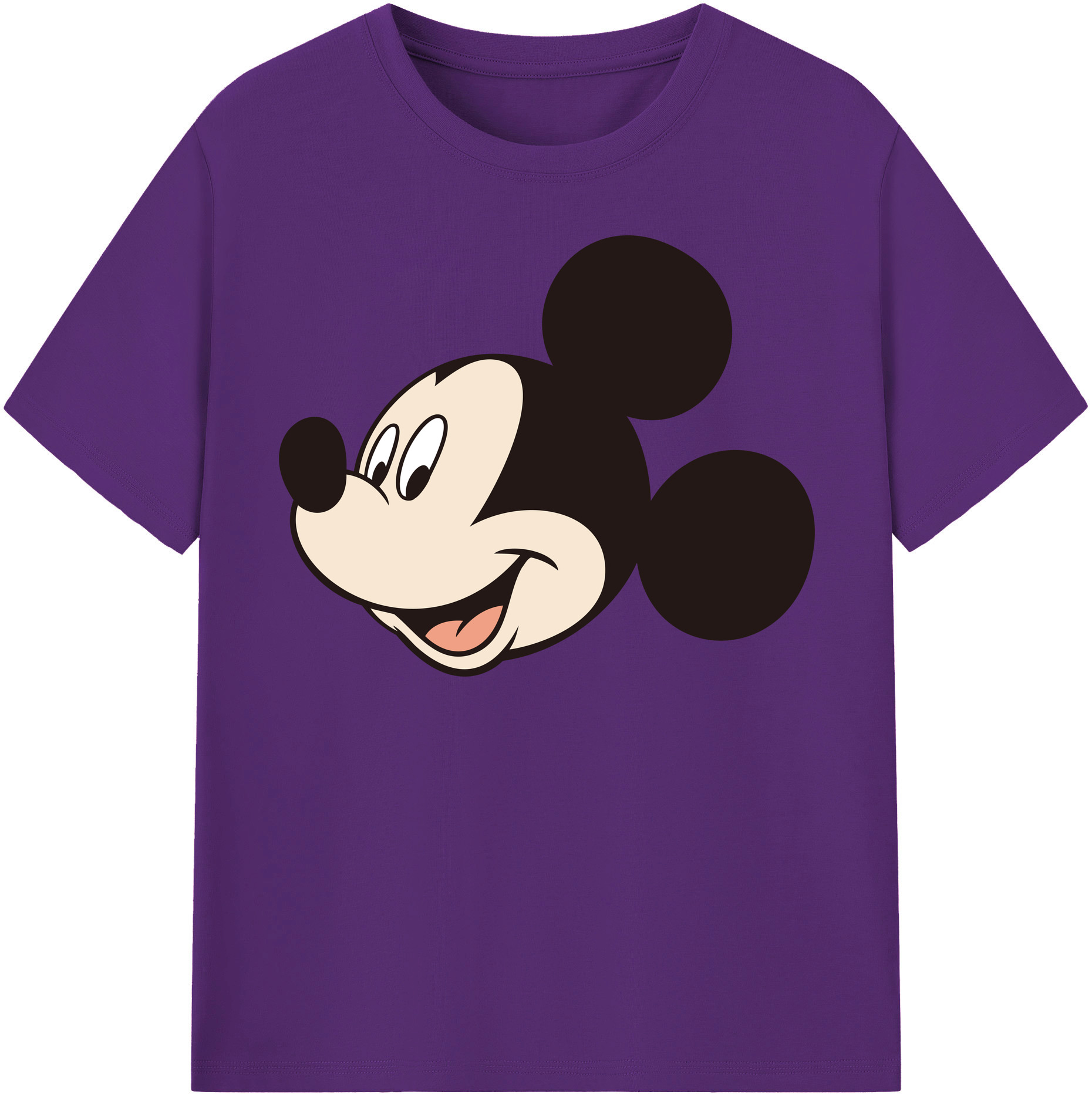 （画像用） ミッキーマウス Mickey Mouse 綿100％半袖Tシャツ（フロントプリント）