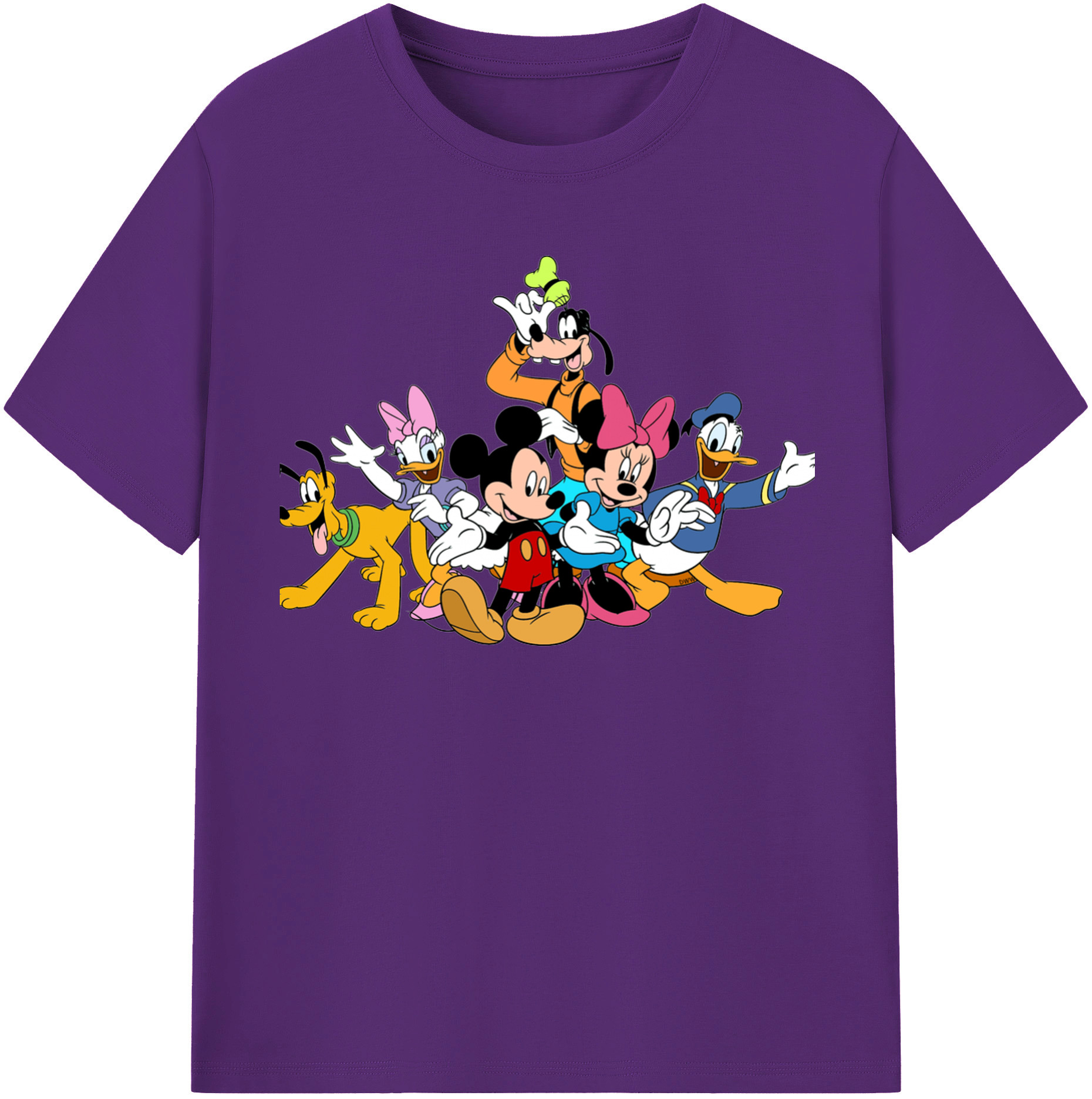 （画像用） ミッキーマウス Mickey Mouse 綿100％半袖Tシャツ（フロントプリント）