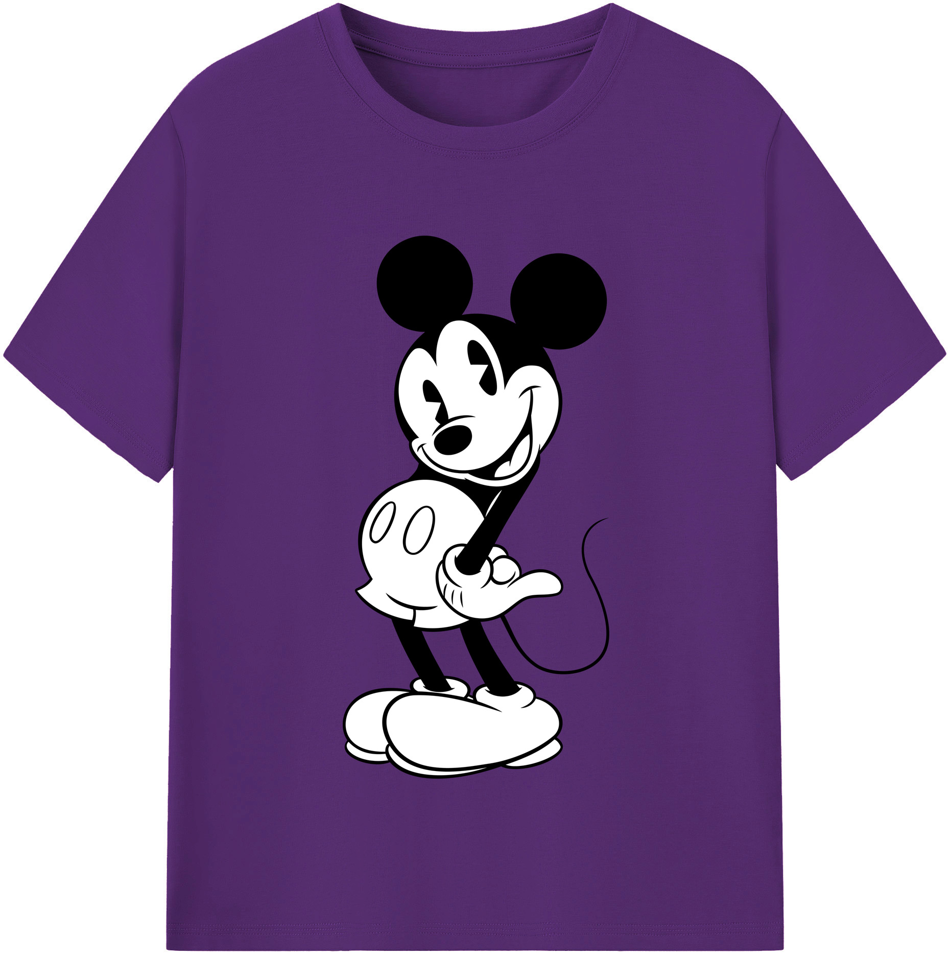 （画像用） ミッキーマウス Mickey Mouse 綿100％半袖Tシャツ（フロントプリント）